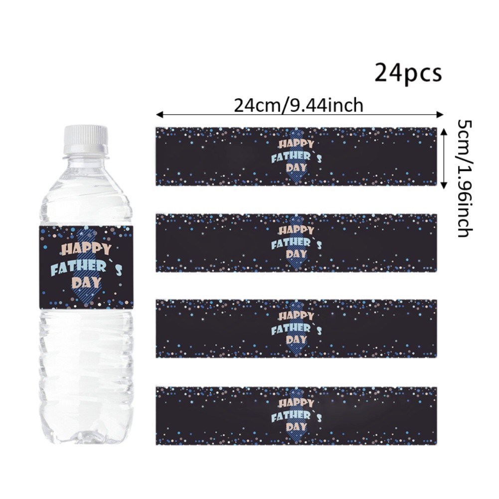 Father Day Bottle Stickers Bright Vibrant Colors Quick Hassle-free Application