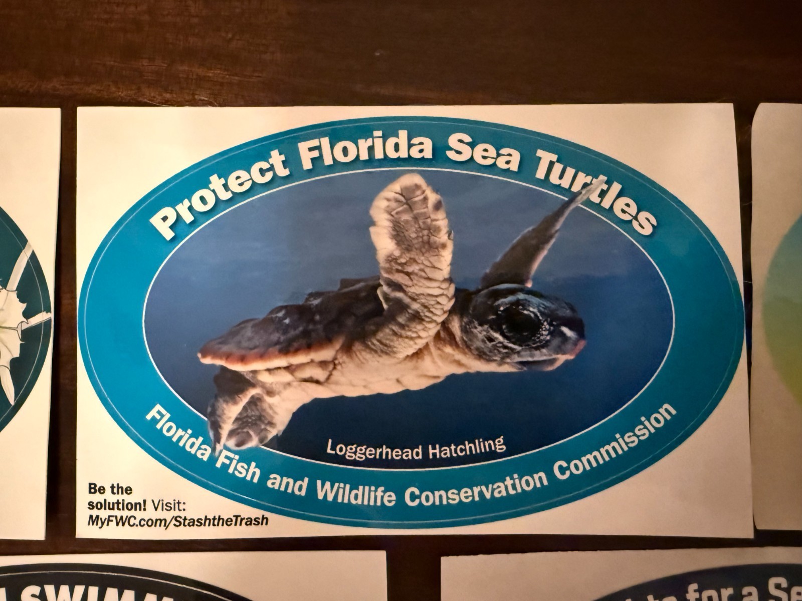 5 Turtle 5 Manatee~10 Decals Florida Fish & Wildlife Conservation Commission