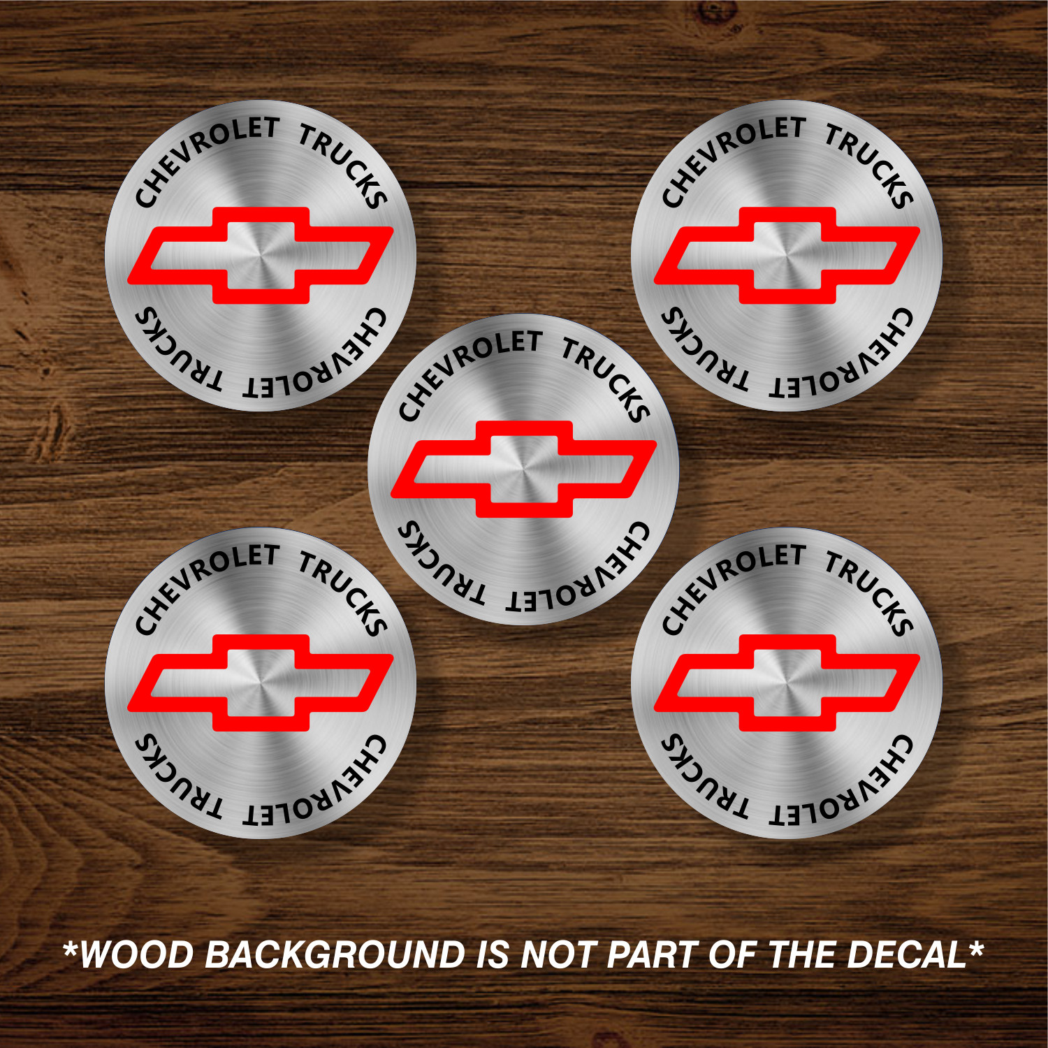 Vinyl Decal Sticker Overlays Fits Chevrolet Trucks Chevy Bowtie Wheel Center Cap