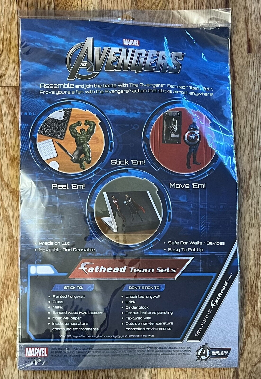 Marvel Avengers Fathead Team Decals Sealed Hulk Iron Man Thor