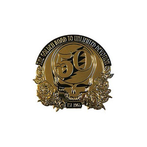 GRATEFUL DEAD – 50TH ANNIVERSARY – METALLIC STICKER 2 x 2 – BRAND NEW – 7995