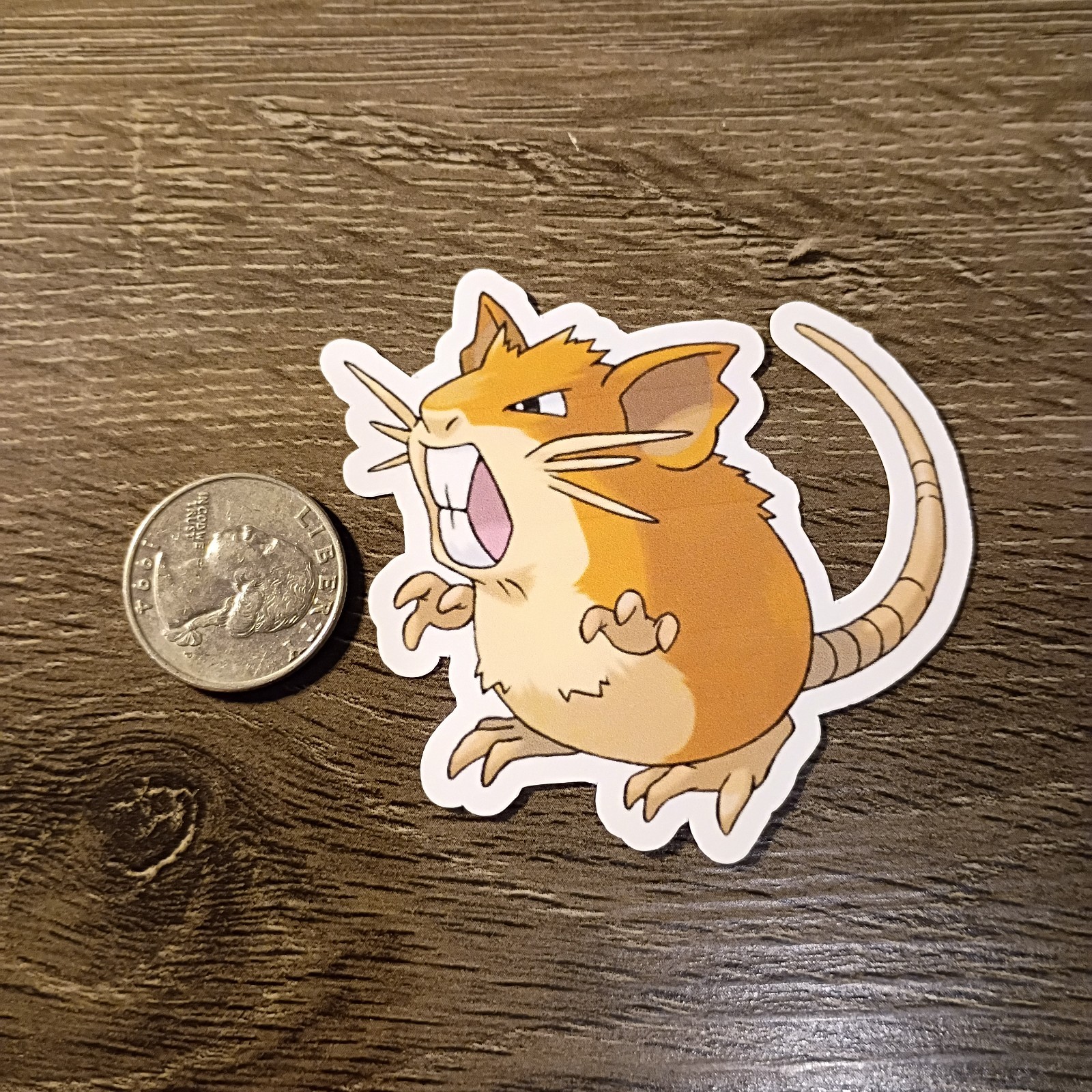 Gen 1 & 3 Raticate Stickers – Lot of 3 – Vinyl, Waterproof, Die-cut – Original