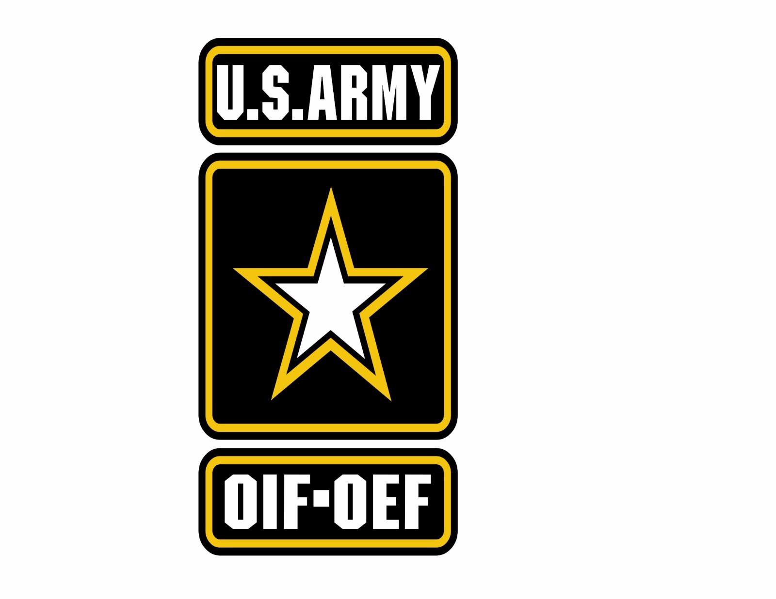 US ARMY OIF – OEF VINYL DECAL STICKER ARMY STRONG