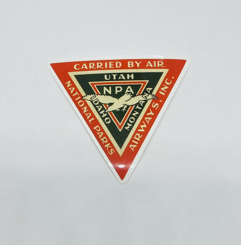 National Parks Airways Sticker Idaho Montana Retro Art Decal Vinyl Souvenir Tc6