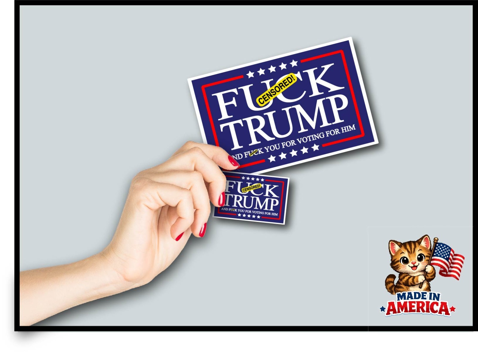 F Trump And You For Voting Decal Sticker Anti MAGA Political Democrat Protest US