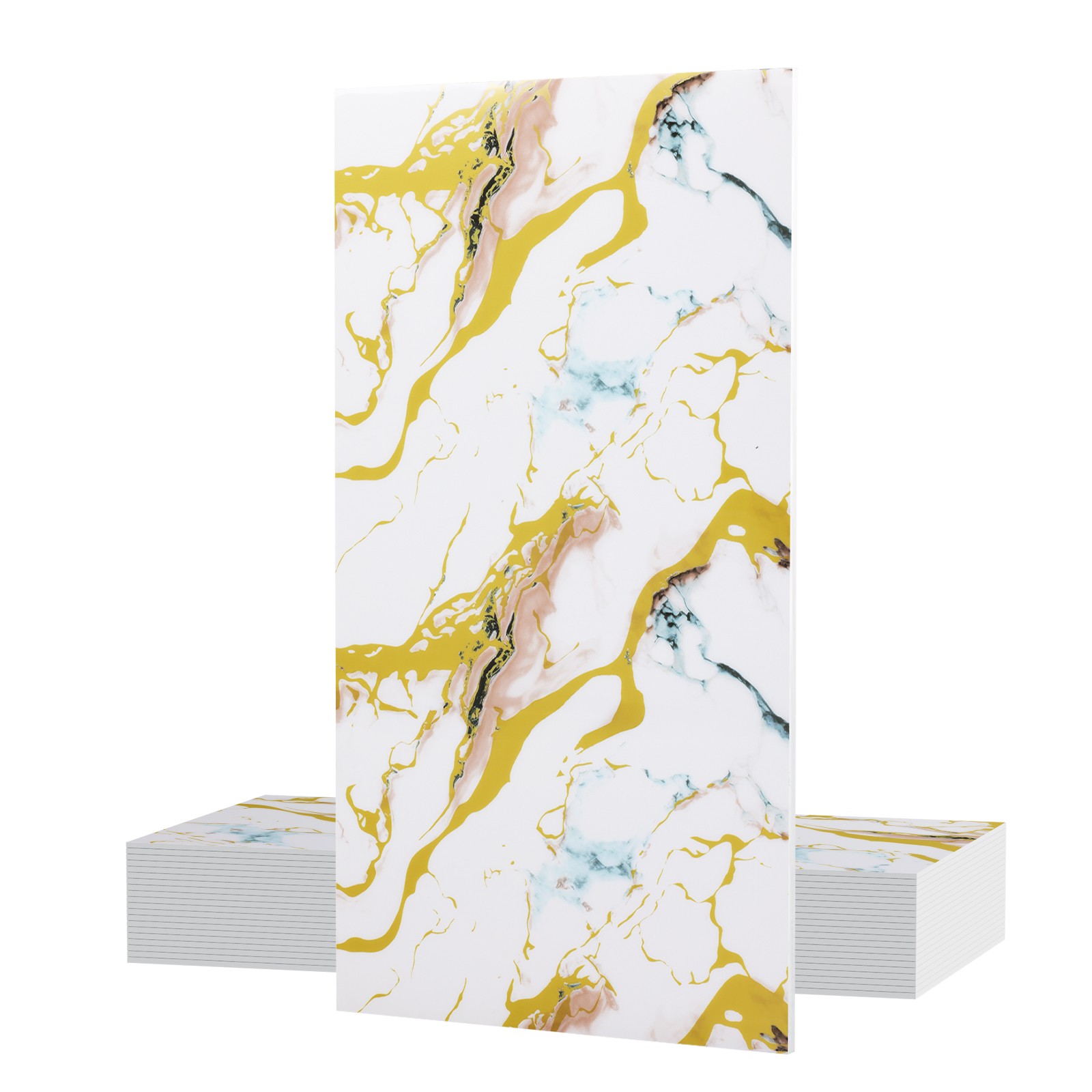 40PCS Peel&Stick Marble Wall Stickers Waterproof PVC Wallpaper Kitchen Bathroom