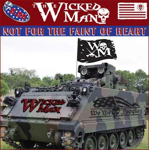The Wicked Man – We The People Text Half Flag Skull Decal Sticker
