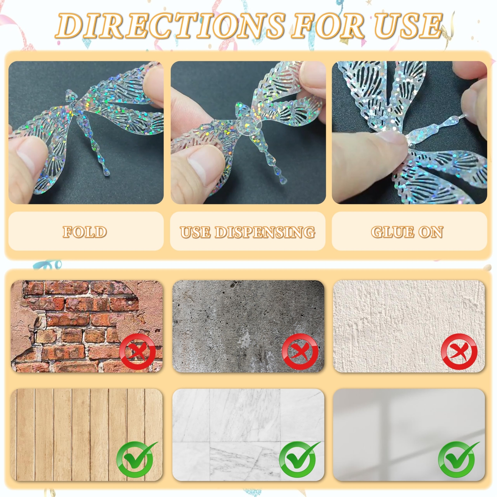 60 Pcs 3D Silver Dragonfly Wall Decor, 4 Styles 3 Sizes,Dragonfly Cake Birthd…