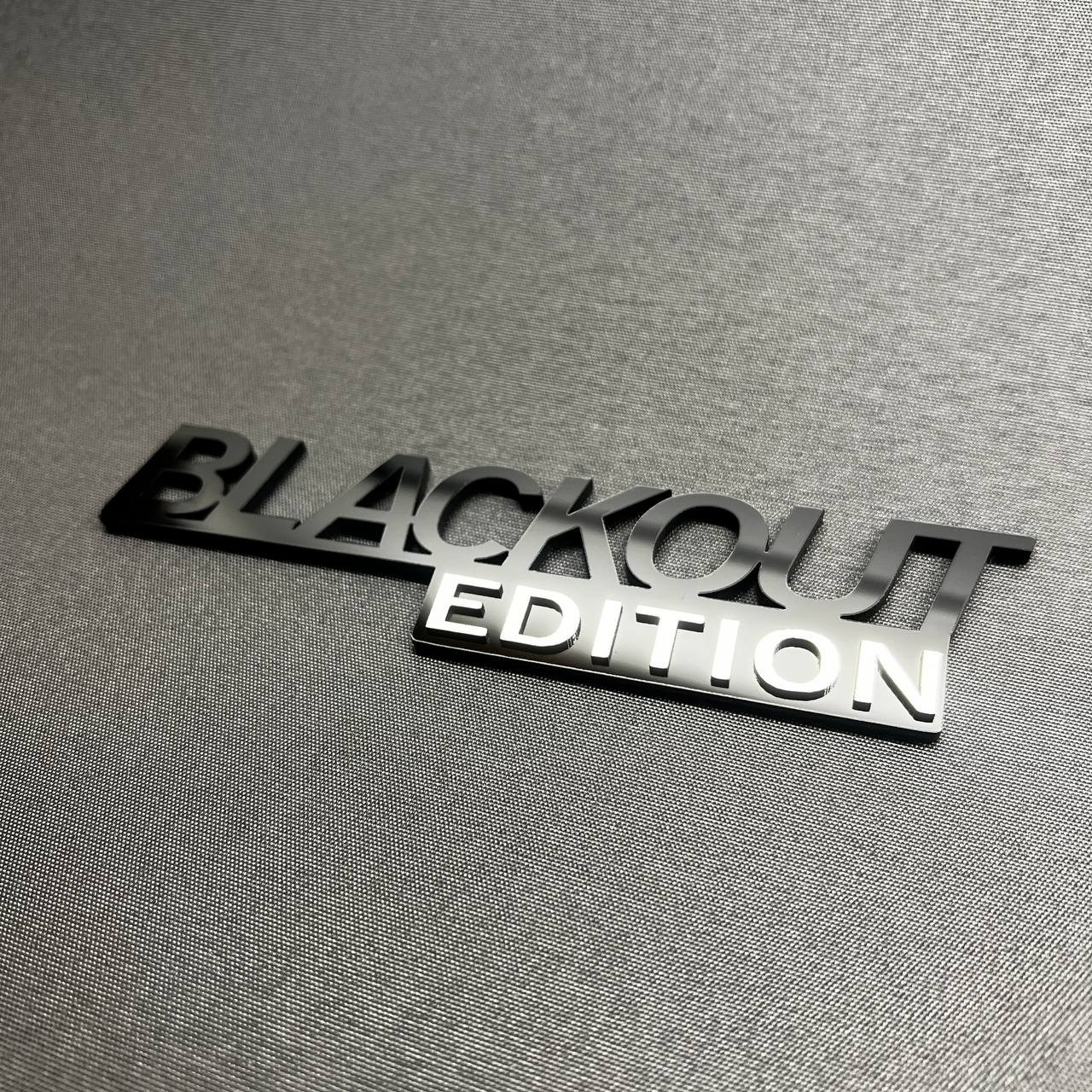 1PC BLACKOUT EDITION Custom 3D Text Car Badge Fender Emblem Tailgate Toolbox