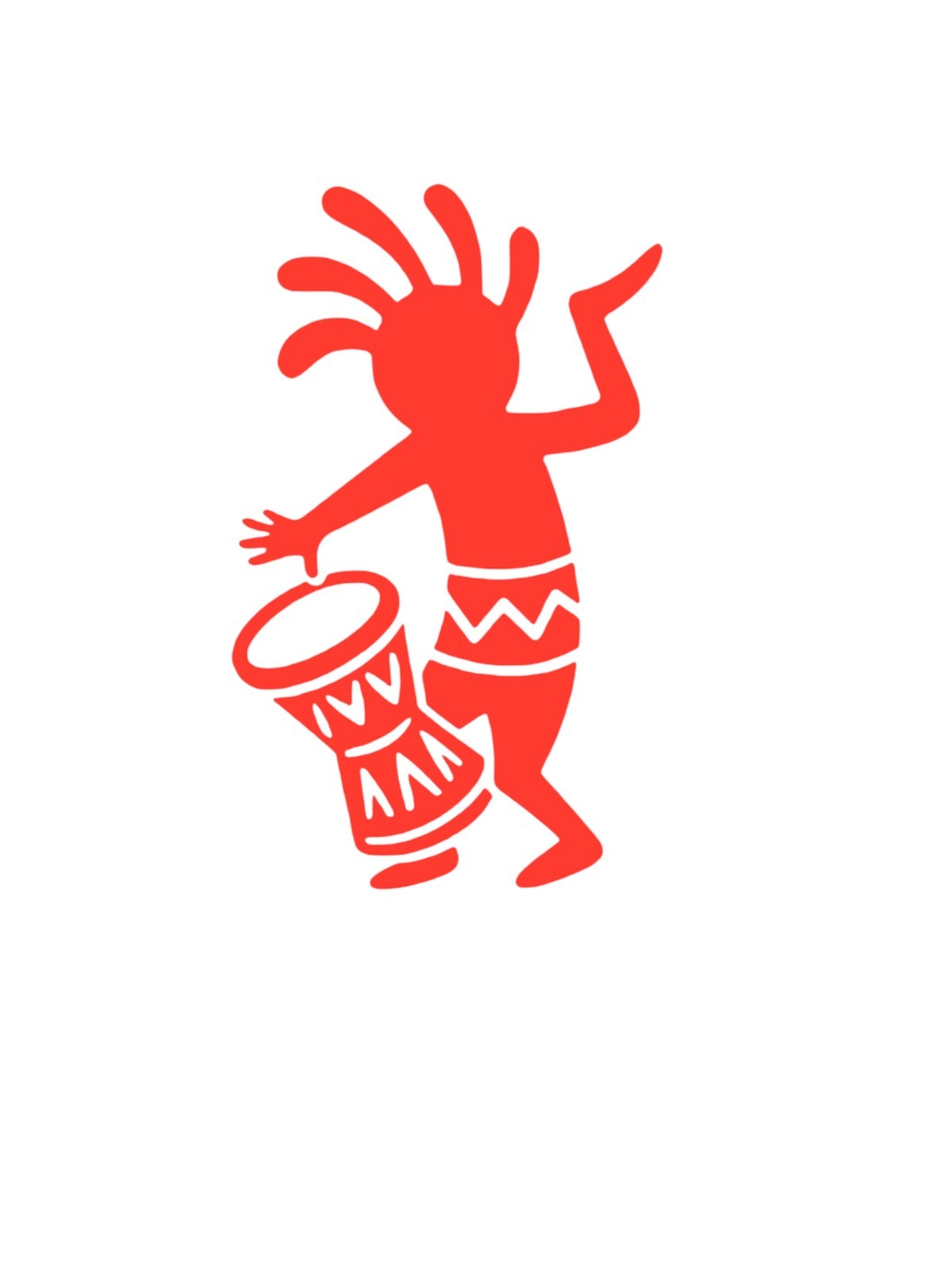 KOKOPELLI Drummer #1 Decal for car Windows Laptops Any Smooth Surface