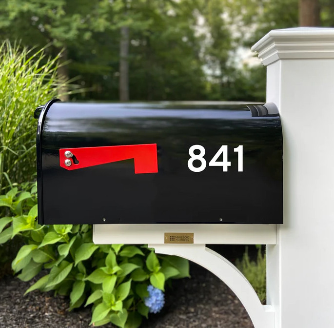 SET OF Custom Mailbox Numbers Vinyl Decals / Stickers – Pick Size Color & Font