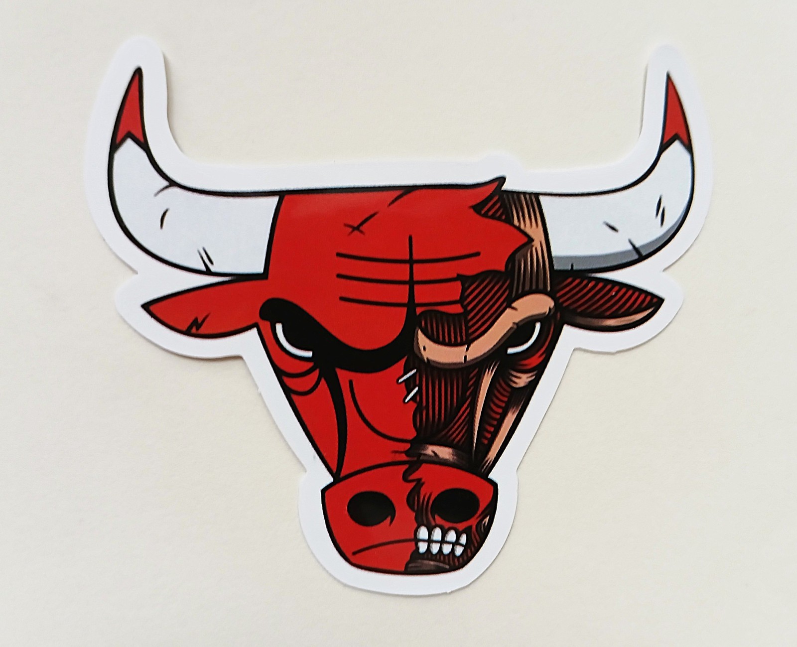 CHICAGO BULLS – Logo Die Cut Sticker Decal Sports NBA Basketball ZOMBIE BULL