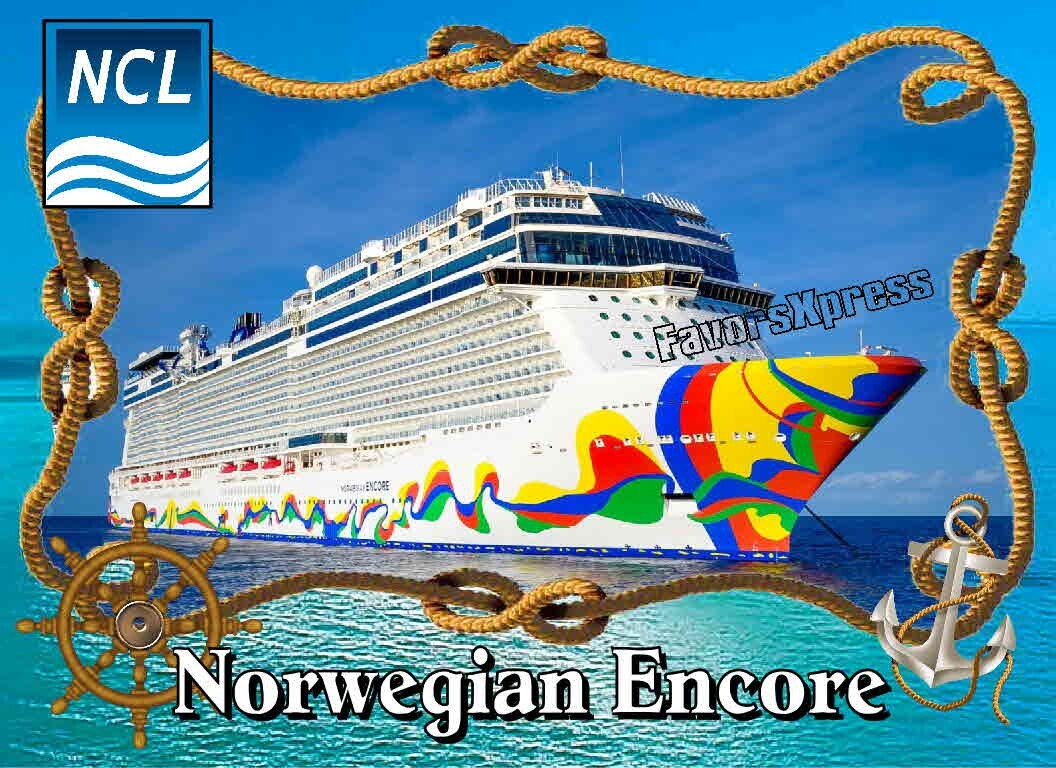 NORWEGIAN ENCORE CRUISE SHIP PHOTO MAGNET 4 X 3 INCHES