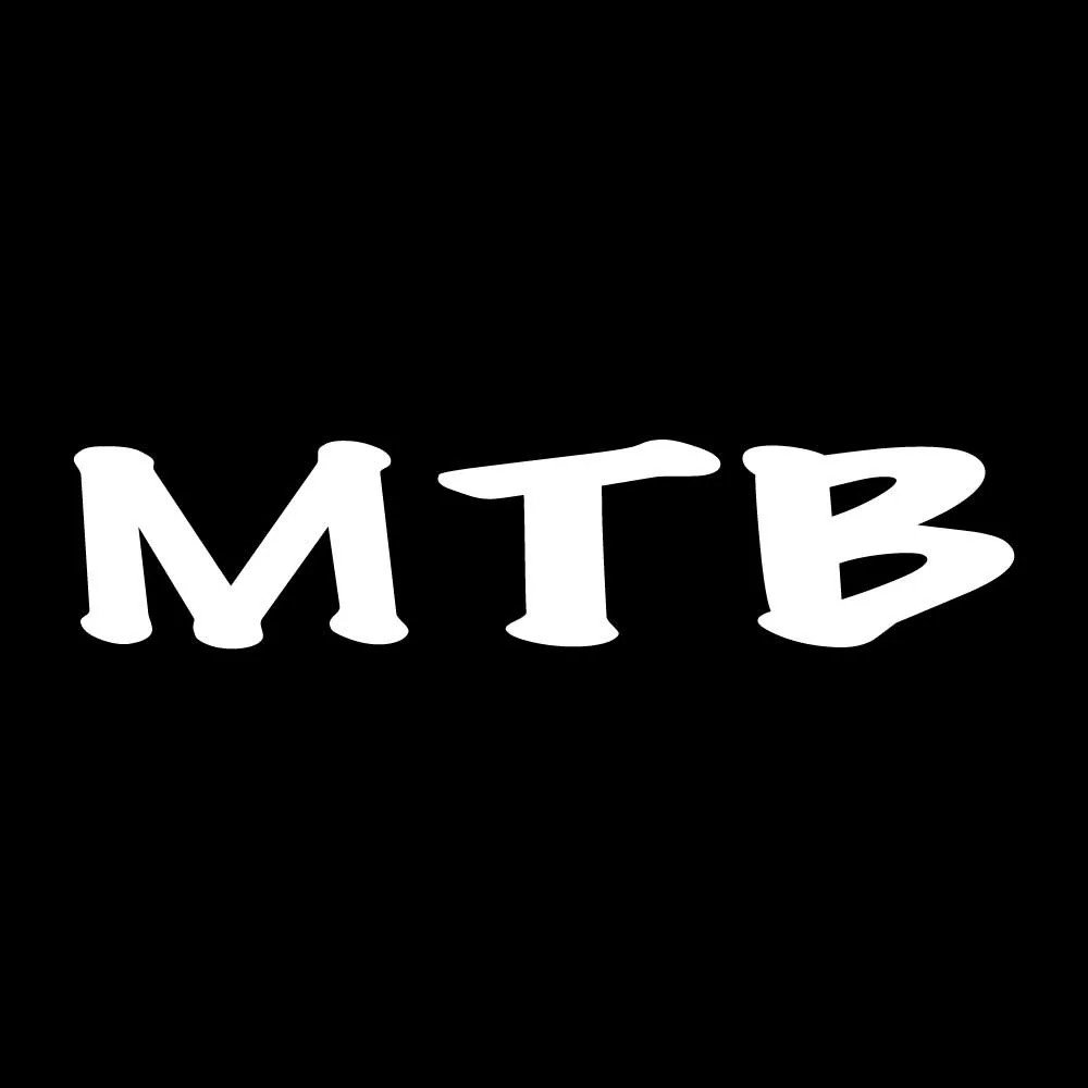 MTB Mountain Bike Decal Sticker White Die Cut Vinyl
