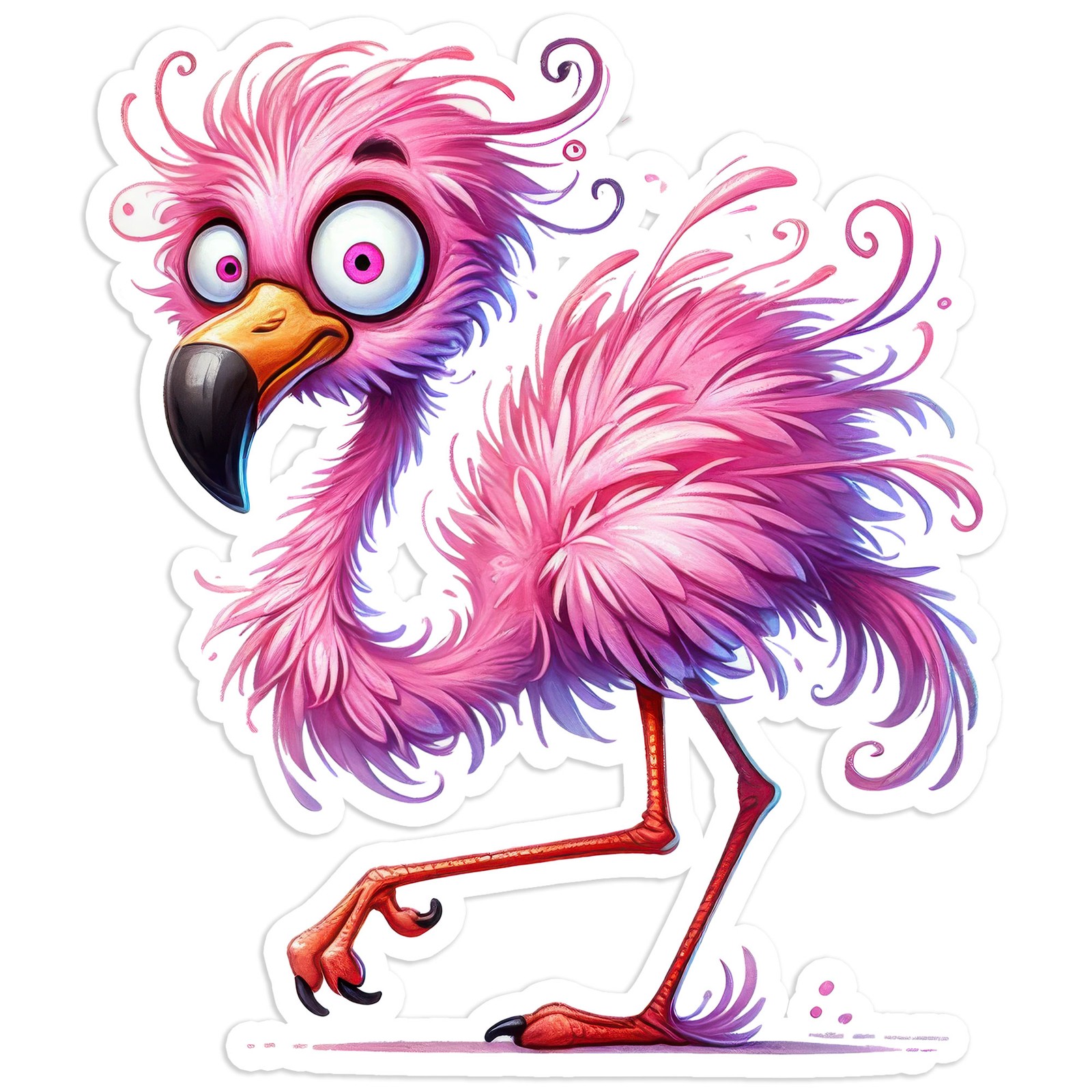 Pink Eyed Flamingo – Vinyl Decal Sticker – Car Window Laptop – #352
