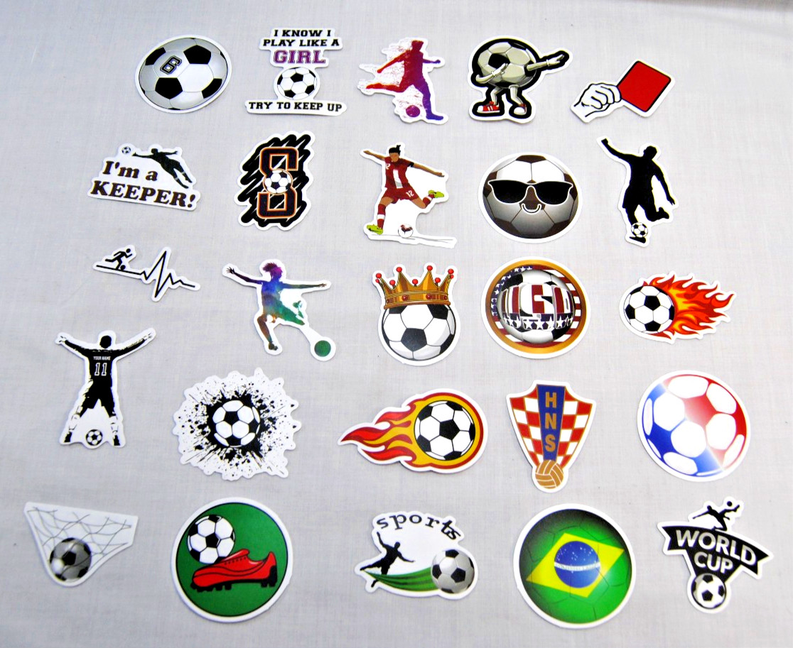 Soccer Stickers for Laptop, Water Bottles Plus for Kids to Adults 200Pcs T2695