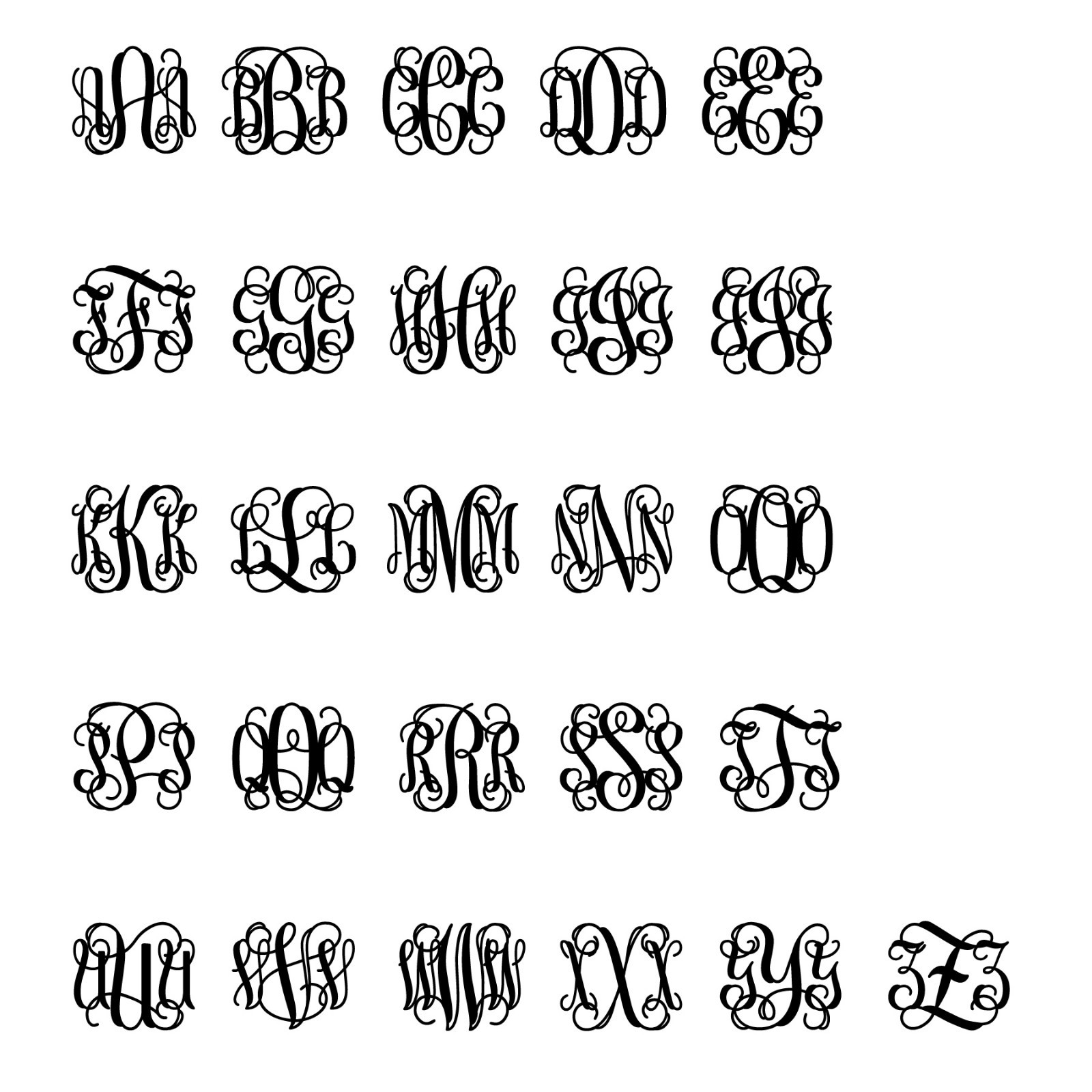 Real Leopard Print Vine Monogram Vinyl Decal Sticker for Yeti Tumbler iPhone