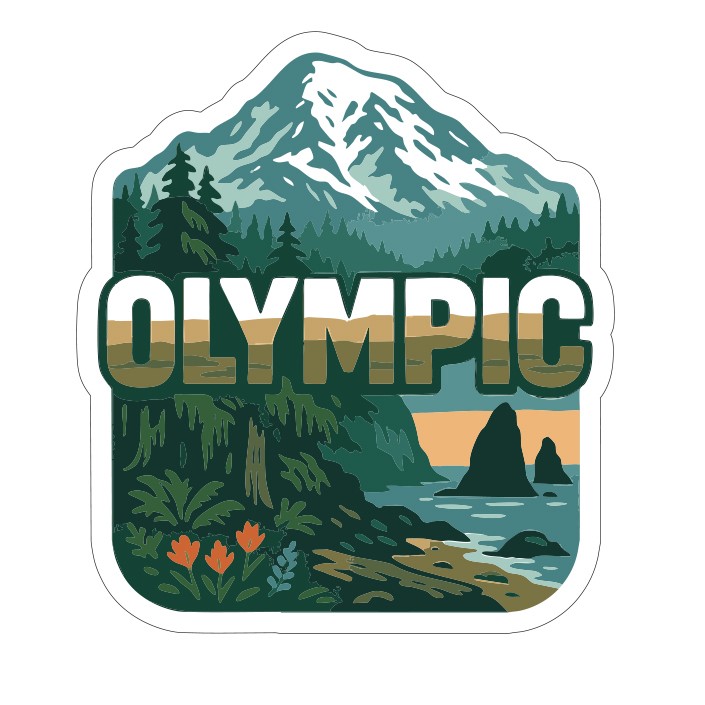 Olympic National Park Decal Sticker – US National Parks Series