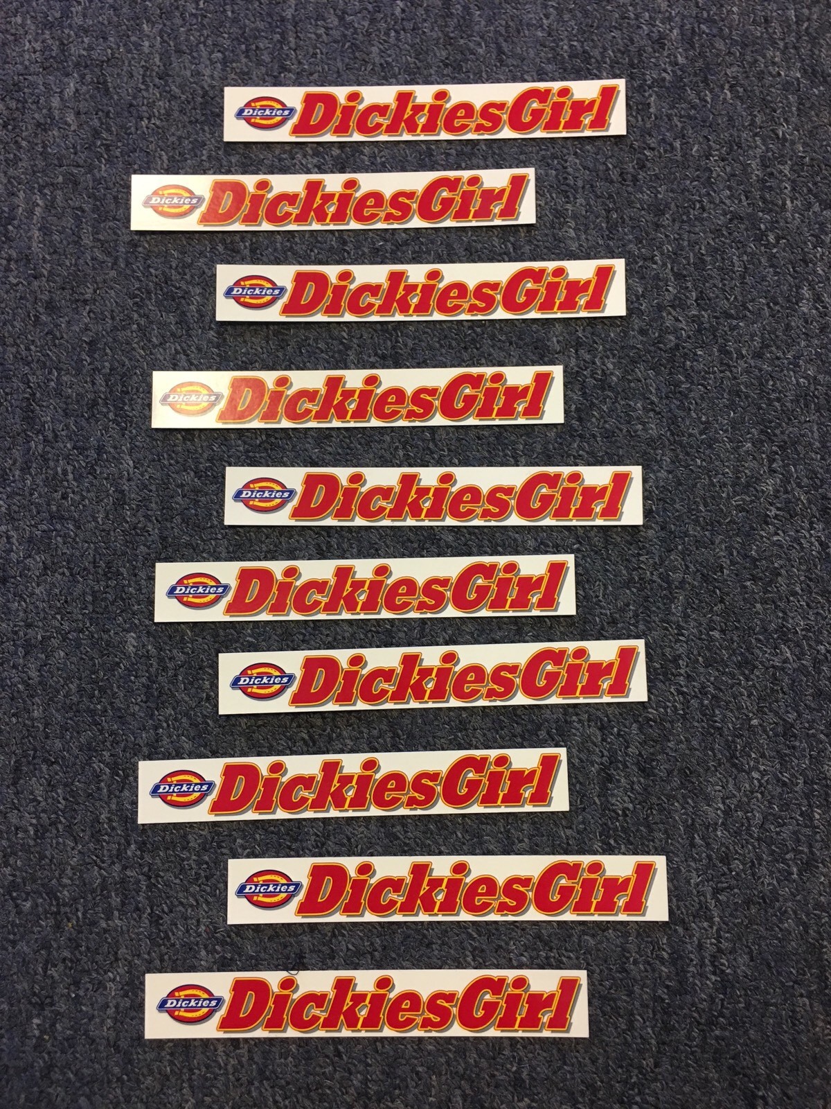 *NEW* 10 pc DICKIES GIRL Logo Clothing Skateboard Longboard 7.5" Sticker Decal