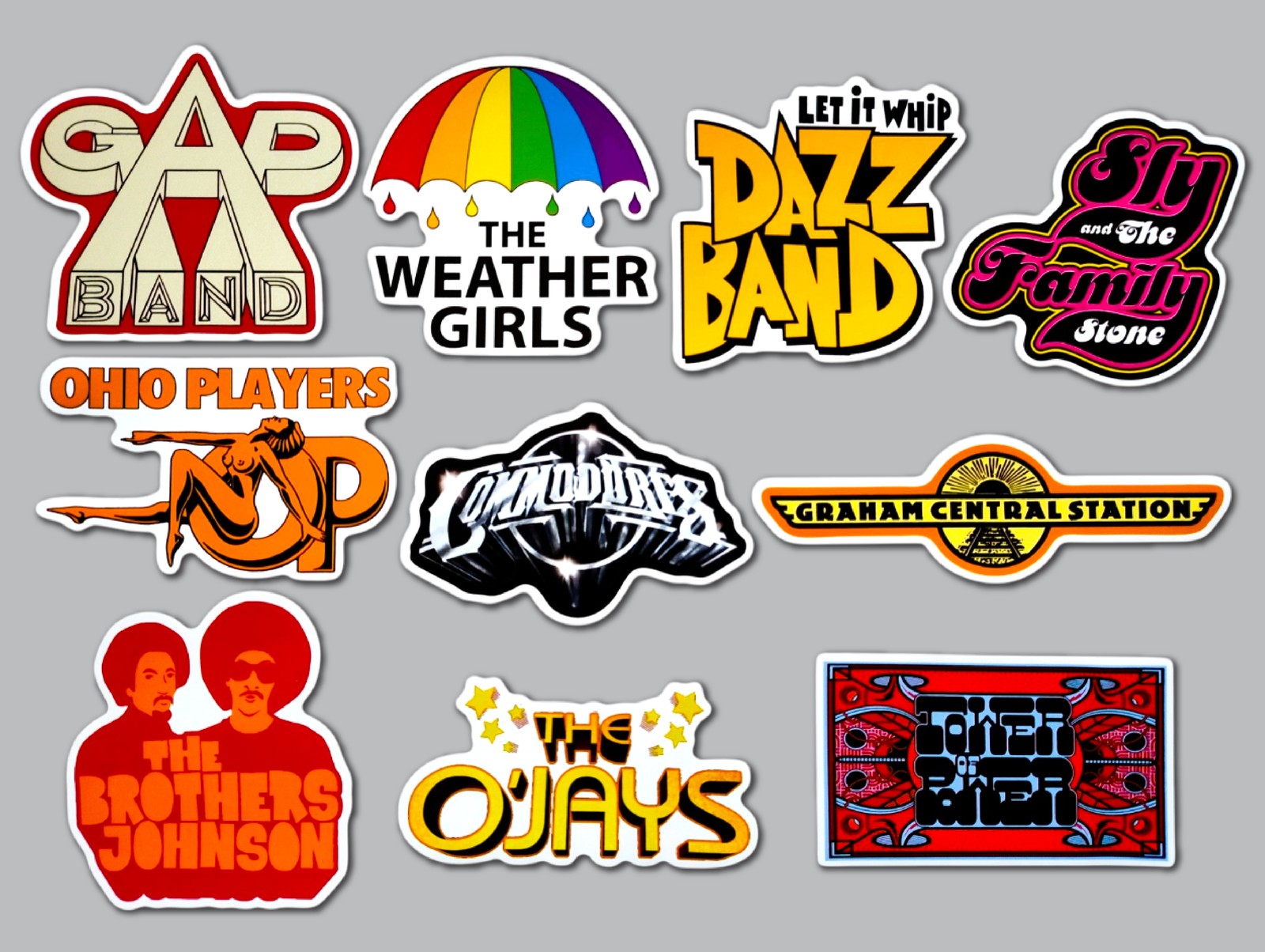 Funk Vinyl Sticker Lot (10 Pack) SET 2 weather girls gap band dazz o'jays disco