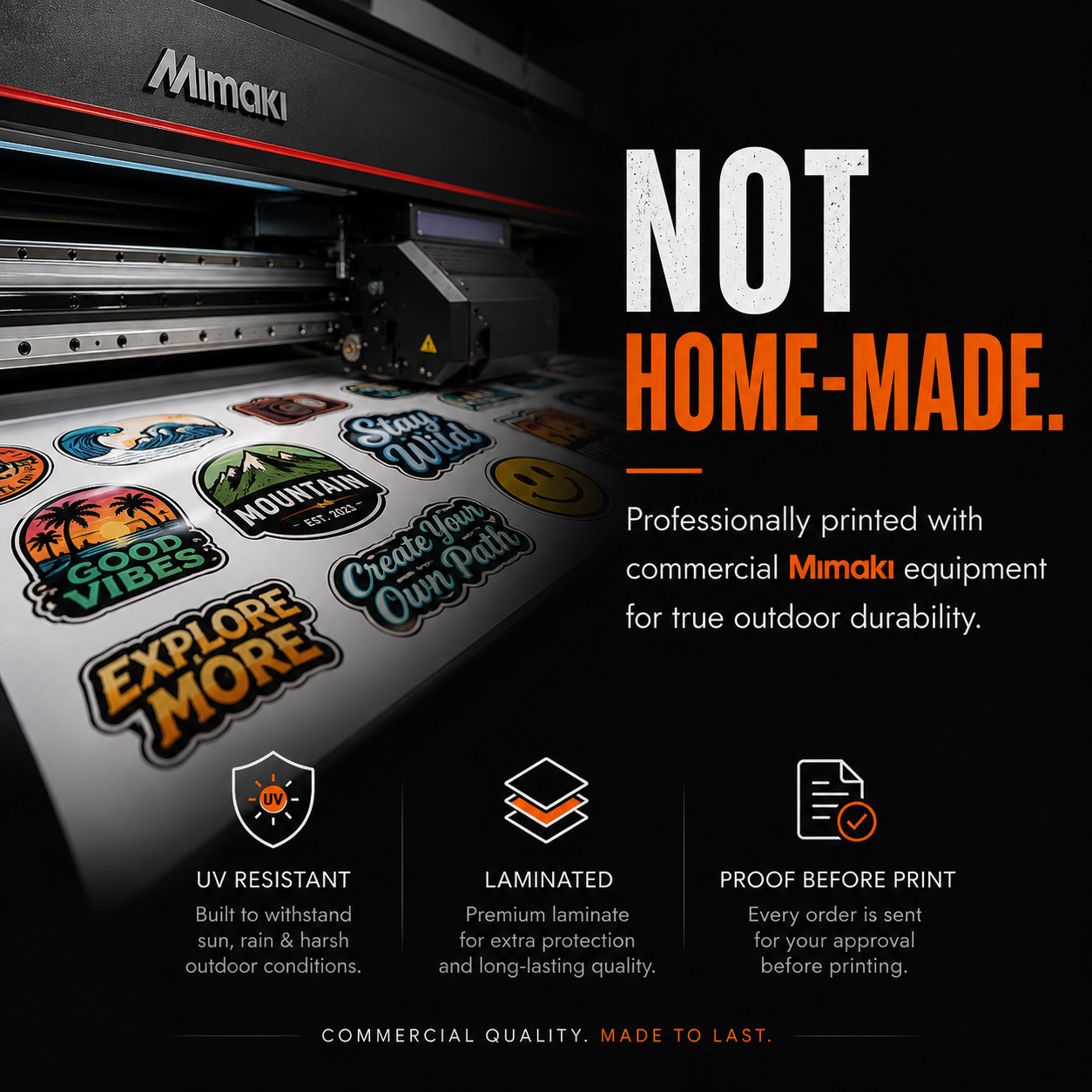 Custom Logo Stickers Vinyl Die Cut Decals Waterproof UV Resistant 2"-20"