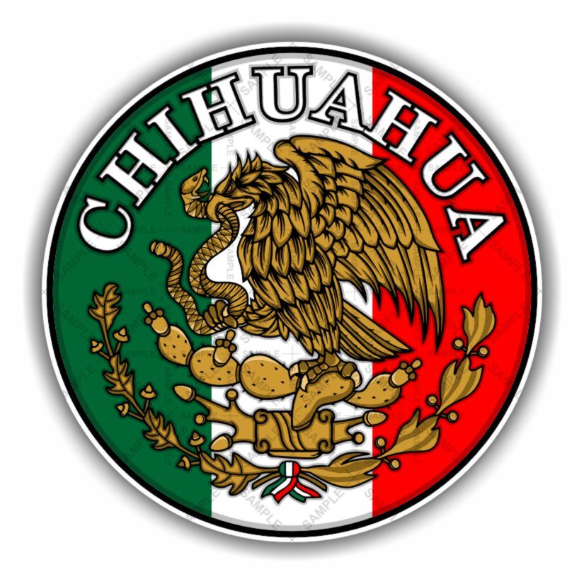 Chihuahua Mexico Round Precision Cut Decal