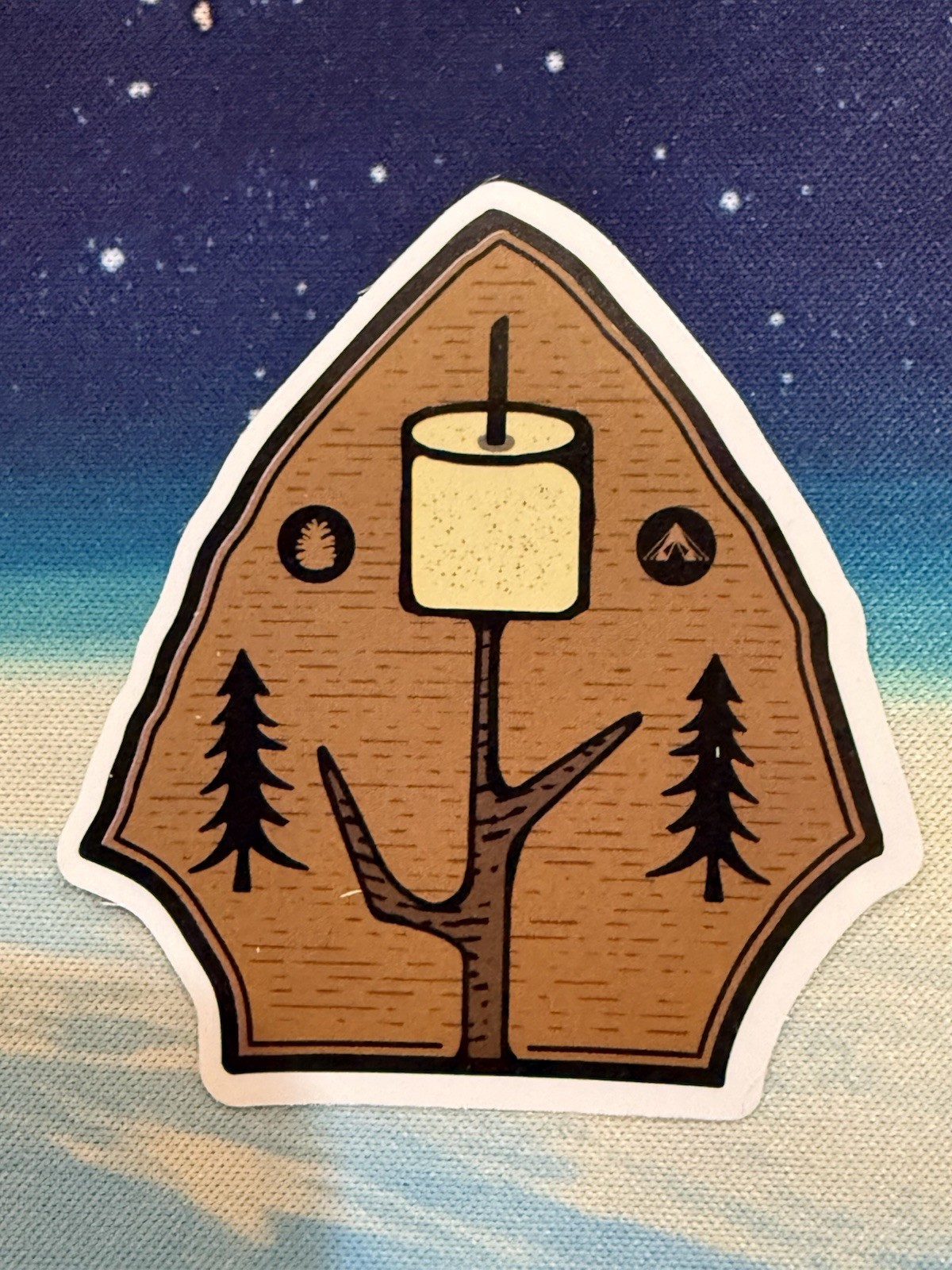 Outdoors Hiking Camping Adventure Nature Mountain Forest Trail Sticker Decal