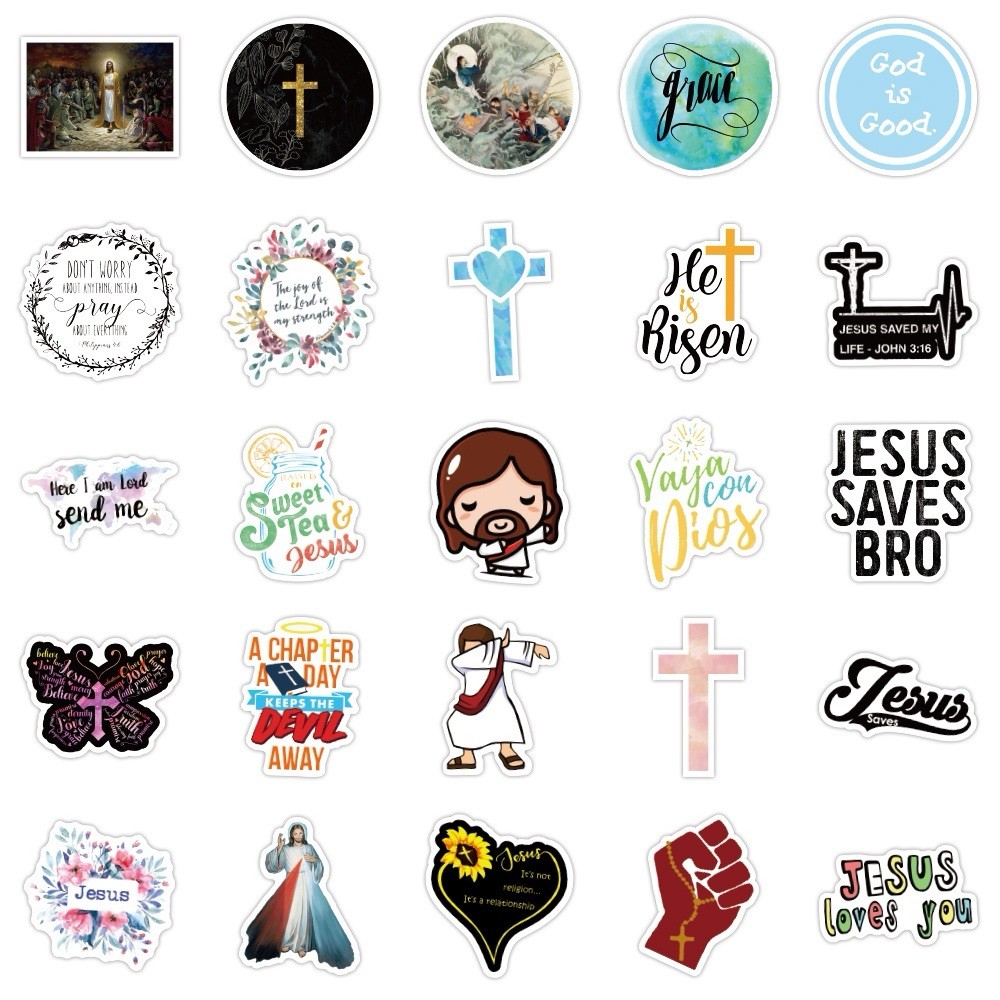 10 Random Jesus Christianity Stickers Faith Decals Laptop Hydro Free Shipping!