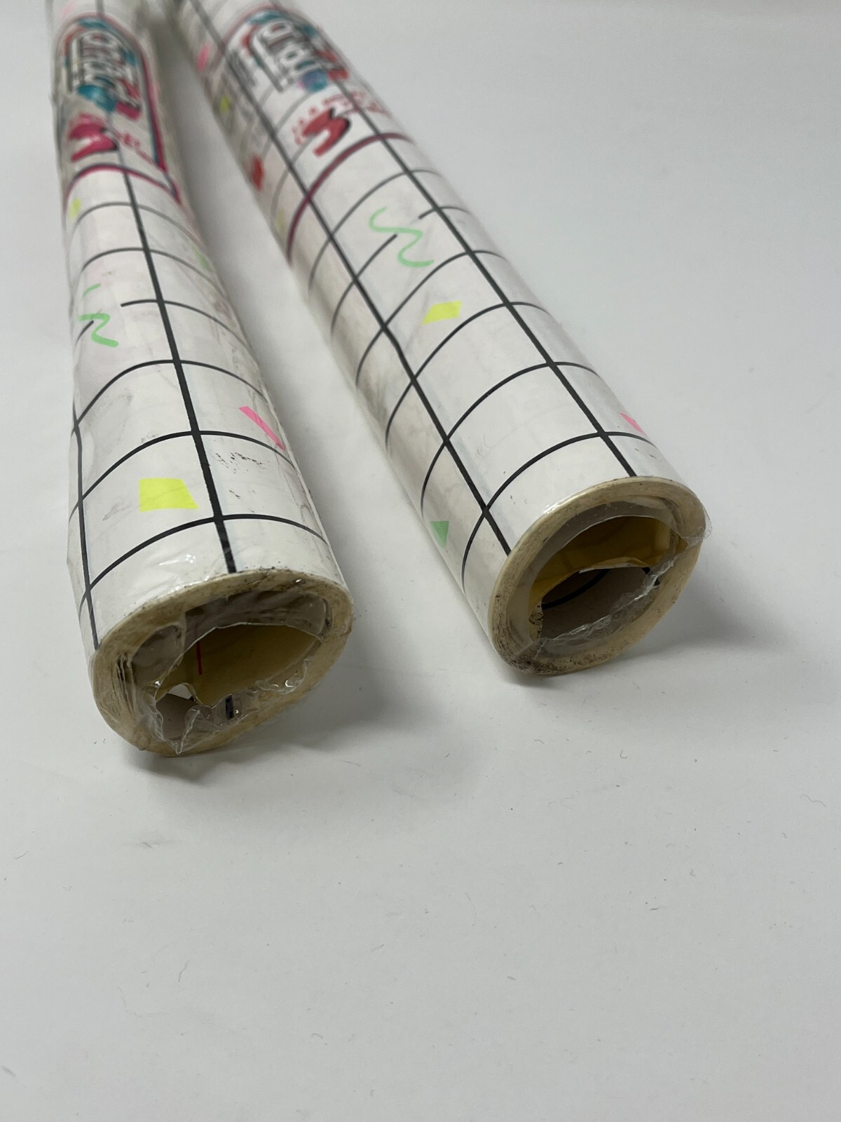 Vtg Con-tact Paper Self Adhesive Shelf Liner 80s Neon Geometric Grid Malibu 3yd