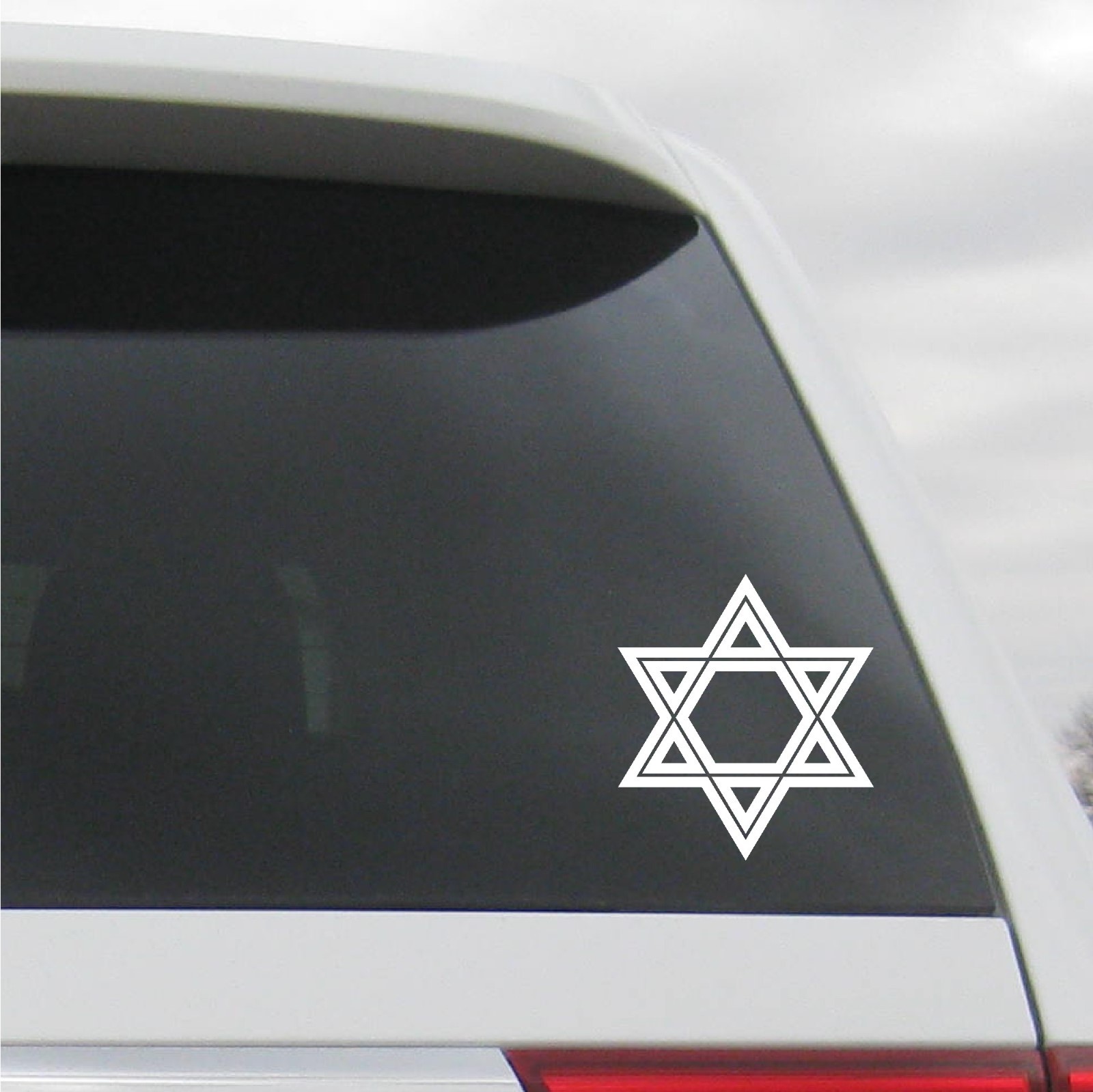 STAR OF DAVID DECAL HEXAGRAM JEWISH SYMBOL ZIONIST ISRAEL, 1 SET OF 2