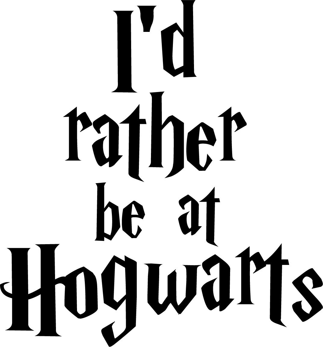 Vinyl Decal Car Laptop Window Sticker Harry Potter – Rather Be At Hogwarts