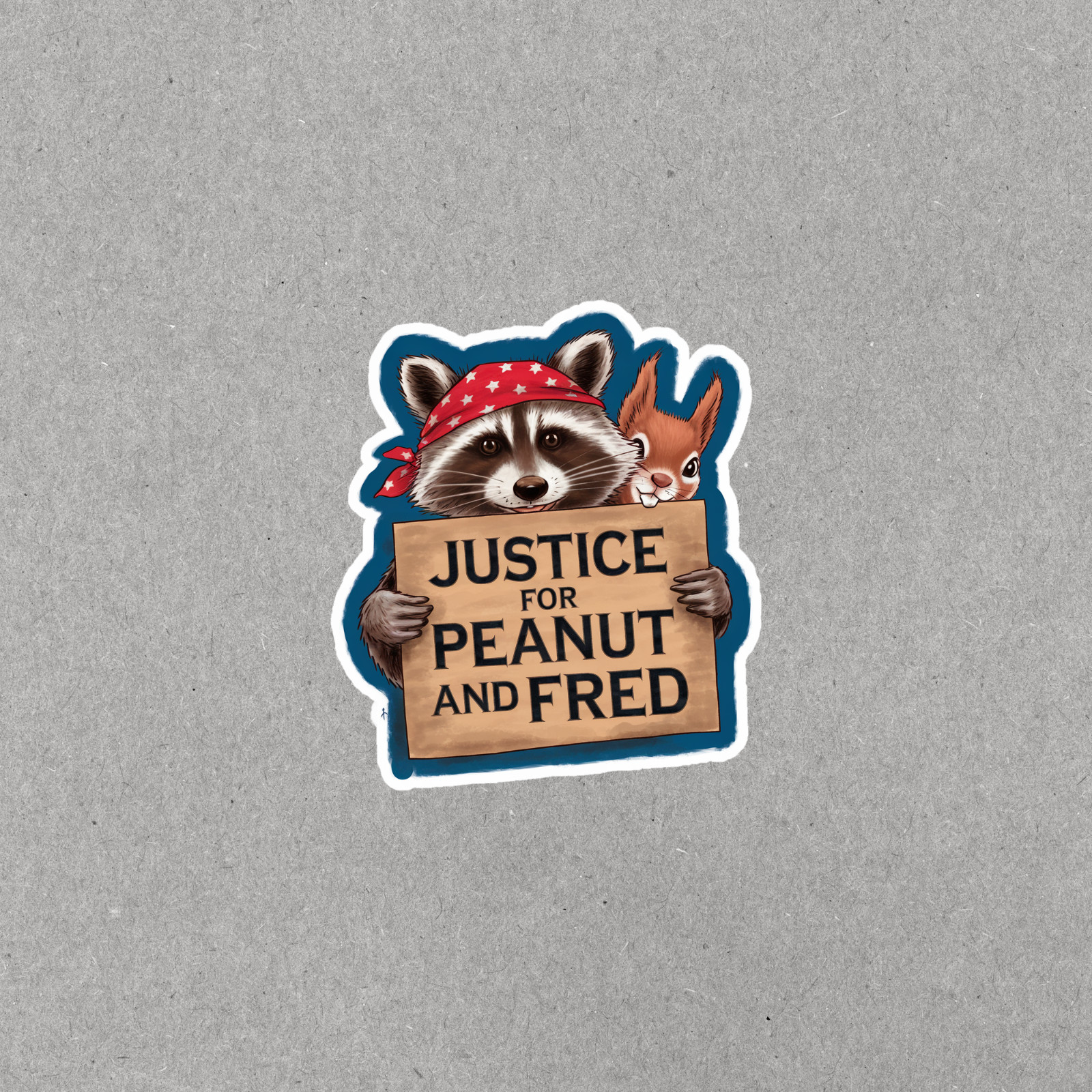 Justice for Peanut and Fred – Cute Animal Rights Sticker #4395
