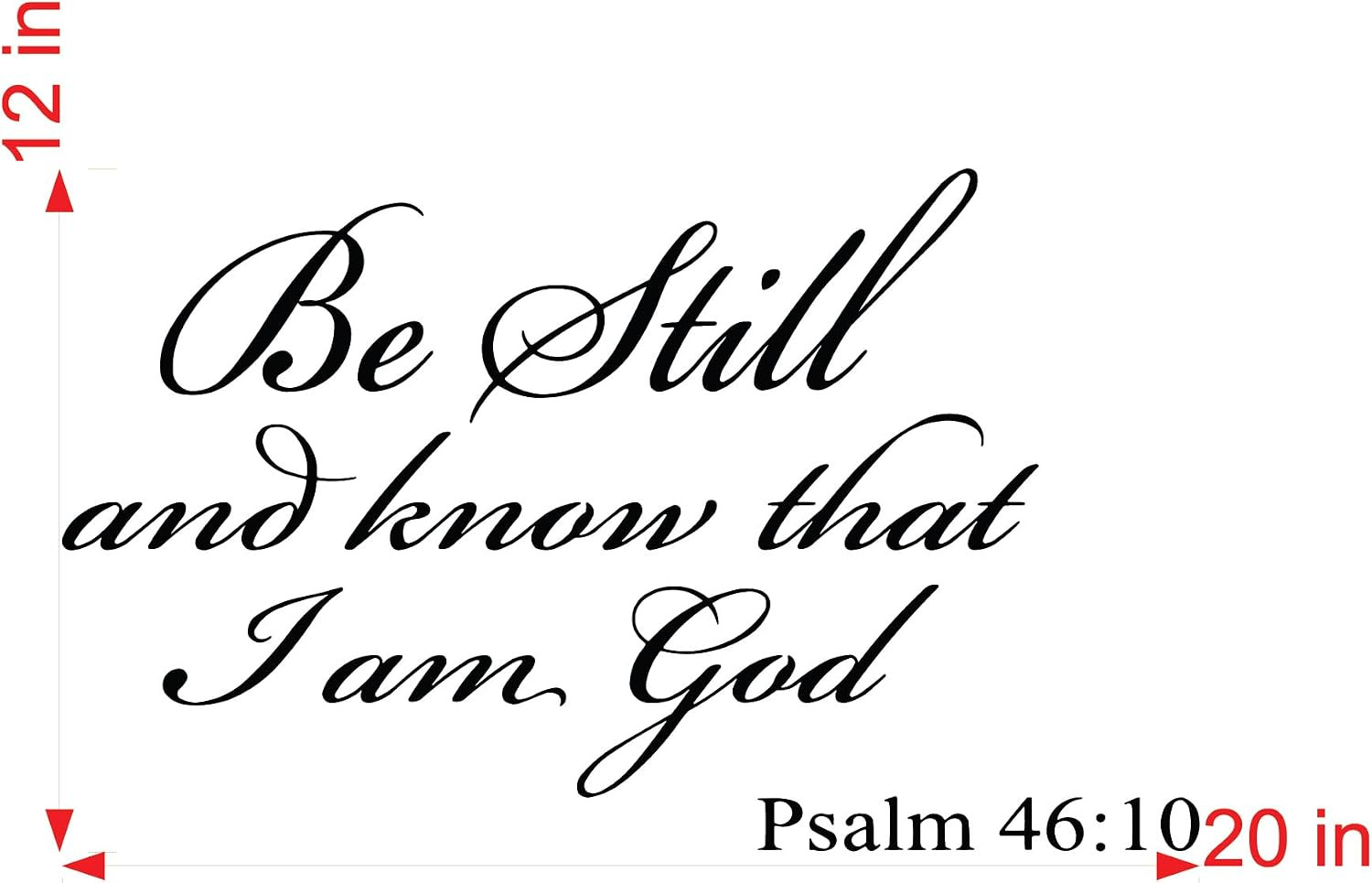 Psalm 46:10 Vinyl Wall Art Quote Wall Decals – Home Decor