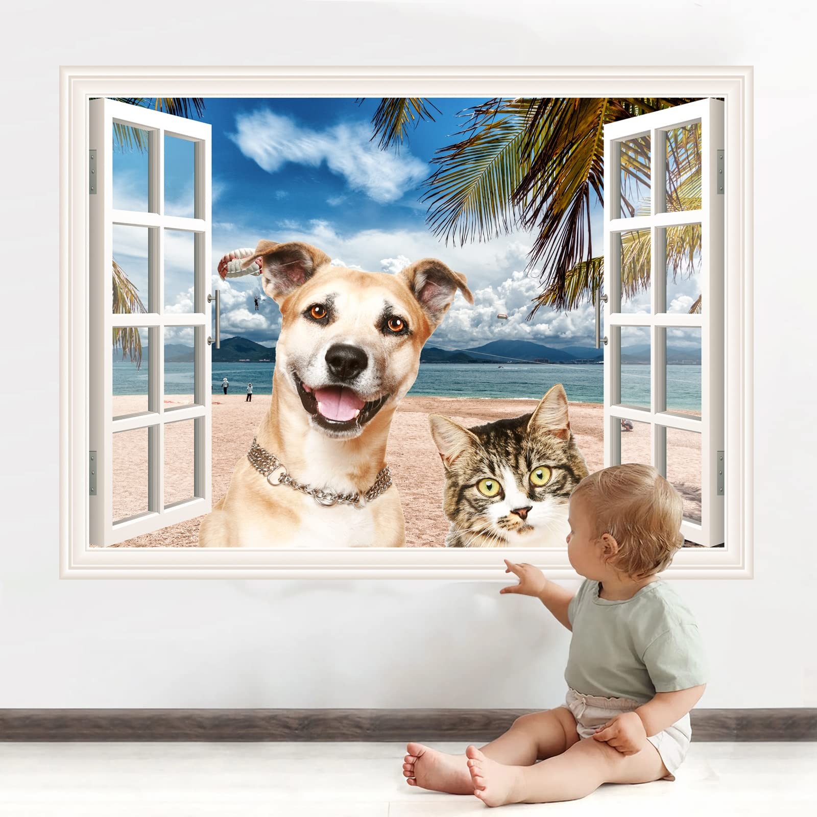 Generic Dog Cat Window Decals Wall Art Sticker