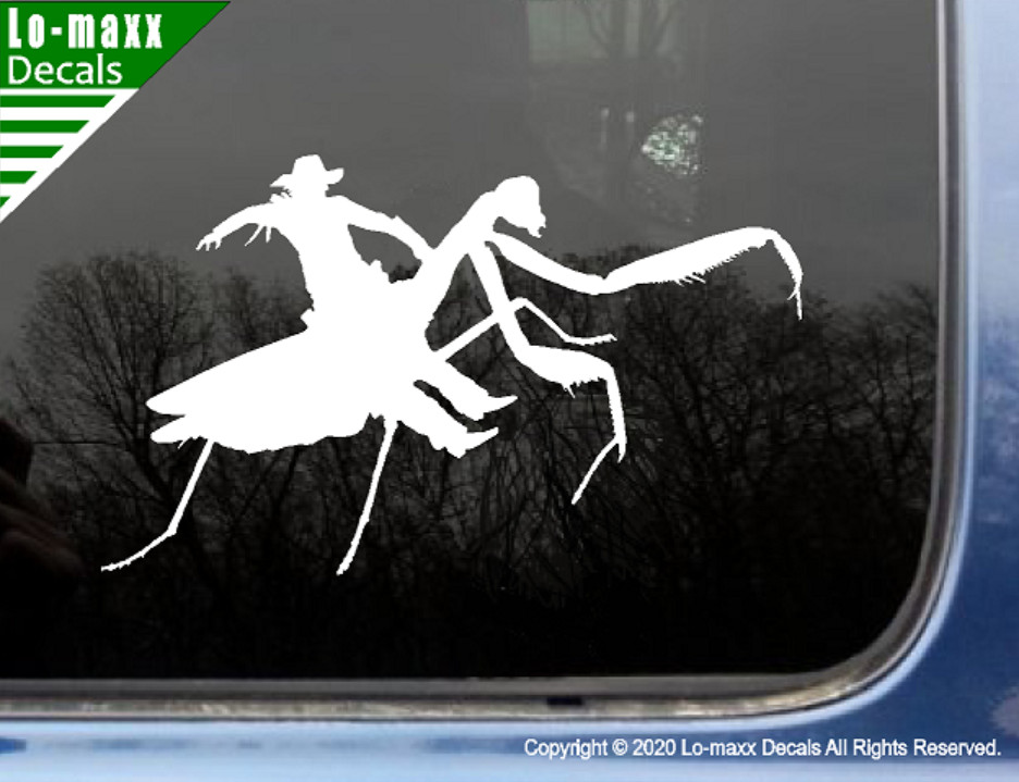 Praying Mantis Rodeo Country Western Insect Humor Design Die Cut Vinyl Decal