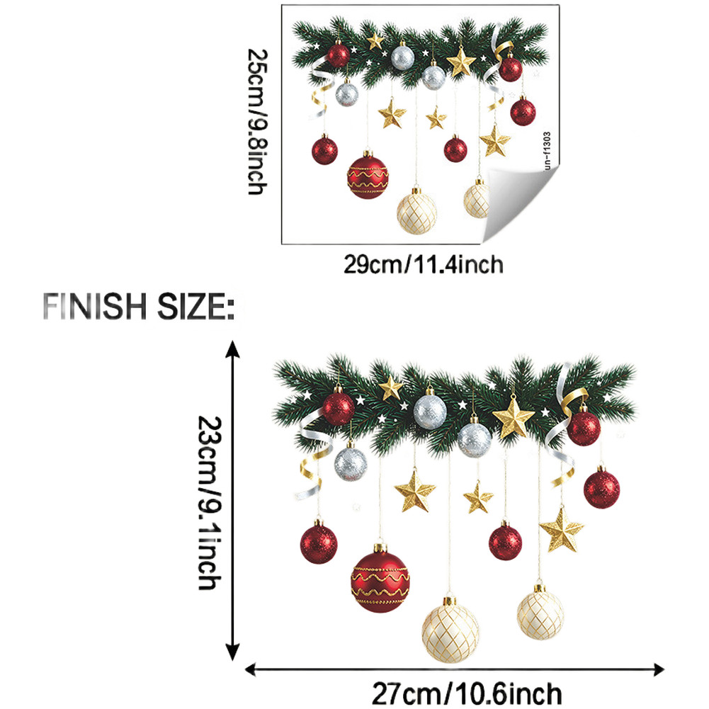 Static Cling Christmas Tree Decoration for Windows For Glass For tile Metal
