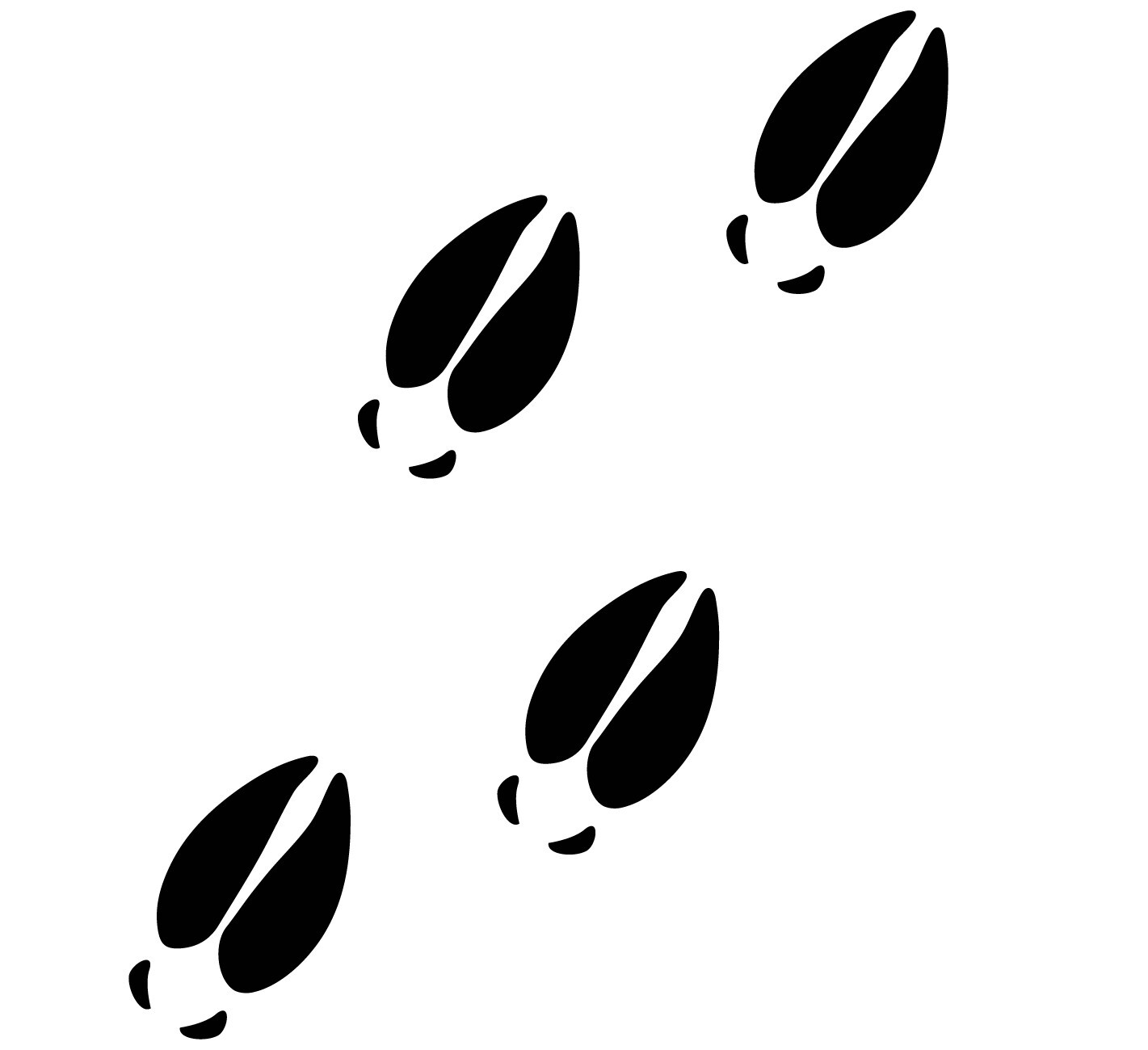 Deer Tracks Decals Sticker Hunting – Several Colors and Sizes Available #03