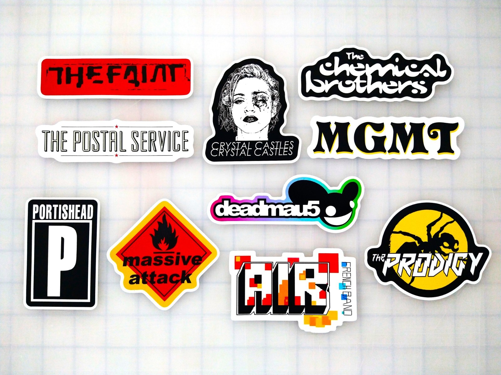 Electronic Dance Indie Vinyl Sticker Lot (10 Pack) SET 1 rave edm dnb edc pop