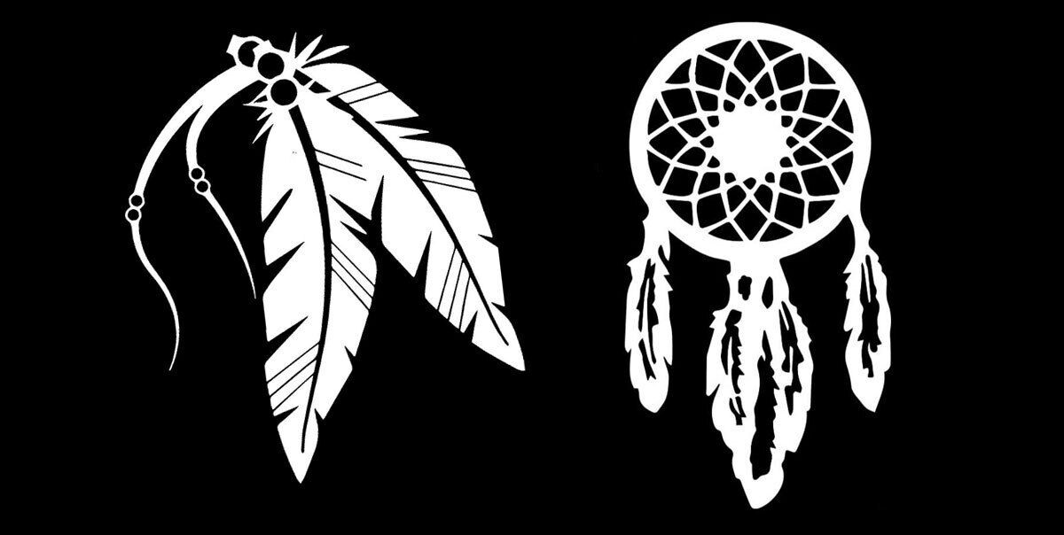 3 Pack Dreamcatcher & Native Feathers 5" Vinyl Decals Car Window Tablet Tumbler