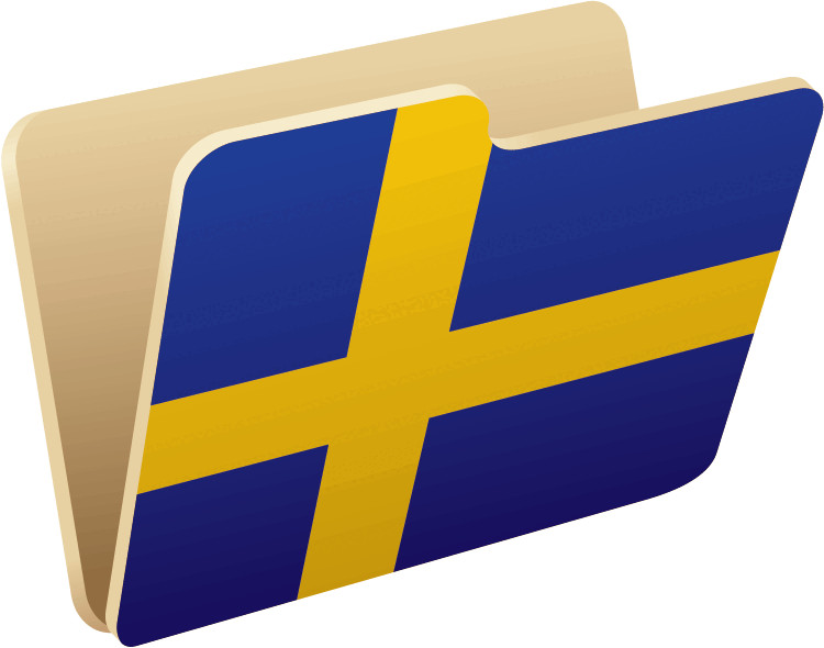 Sweden Folder Flag Car Bumper Sticker Decal