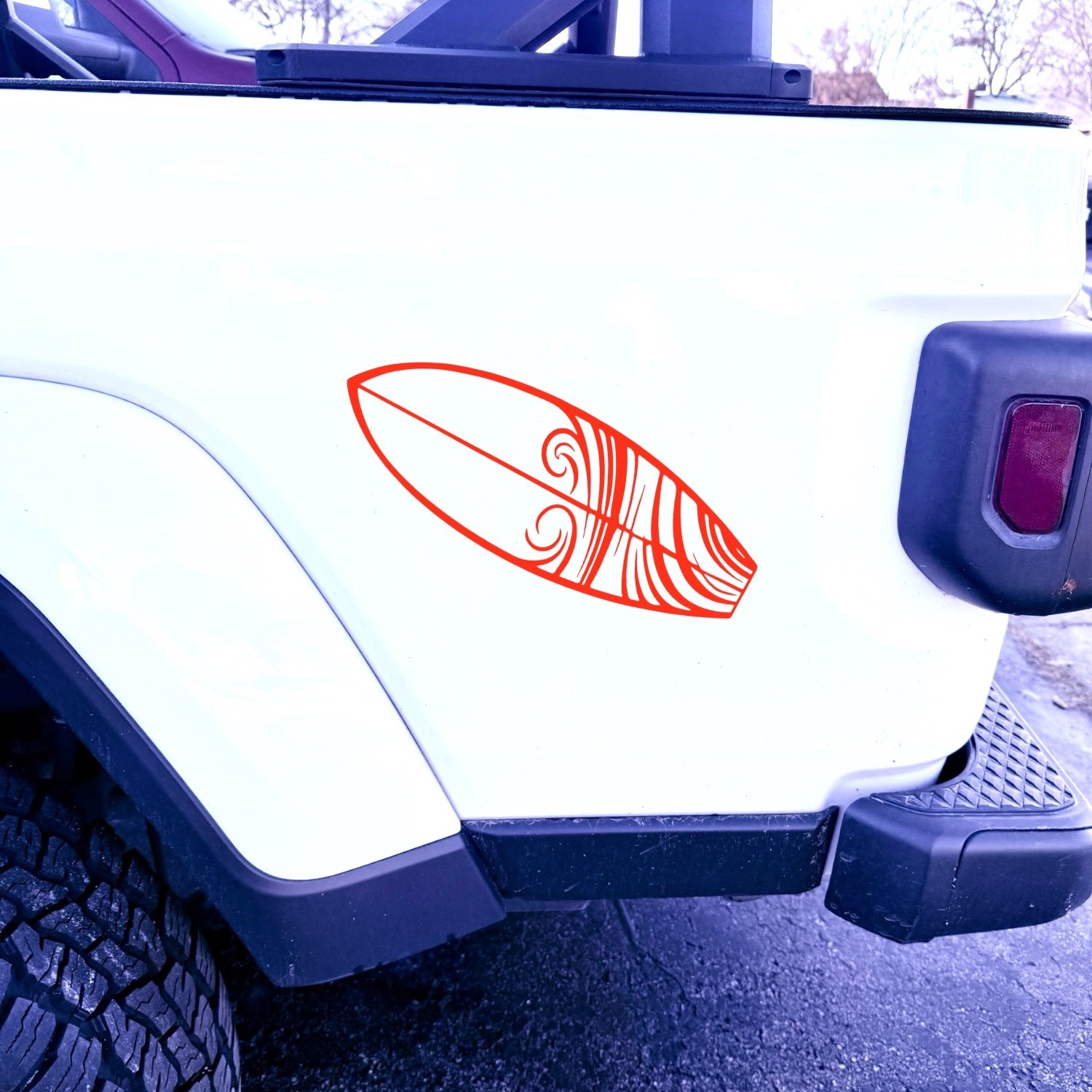Surfboard Vinyl Decal for car Windows Laptops Any Smooth Surface design #22