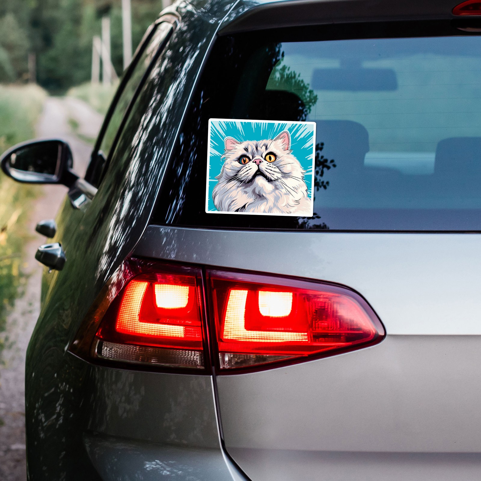 Popart Persian Cat – Vinyl Decal Sticker – Car Window Laptop – ebn11853