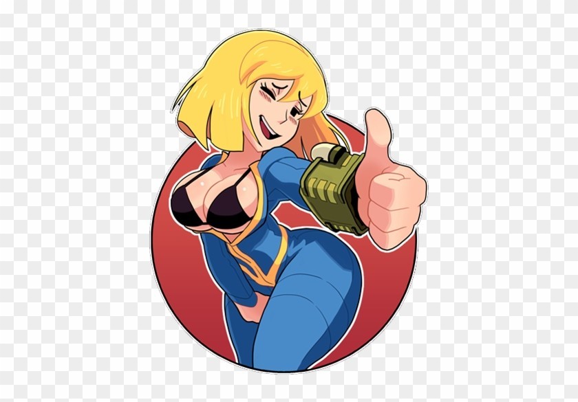 Fallout vault girl sticker 4"x4" high gloss vinyl decal