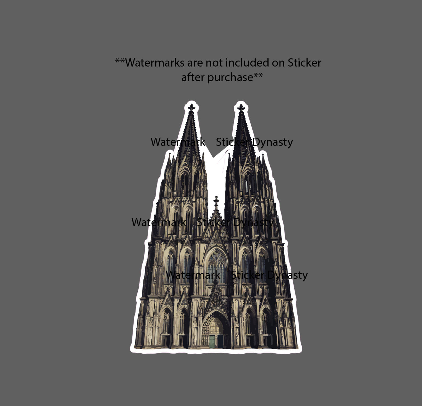 Cologne Cathedral Sticker Waterproof Decal Jesus Faith Church Germany Gift NEW
