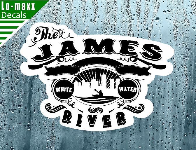 James River Whitewater Richmond Virginia High Quality Printed Vinyl Sticker