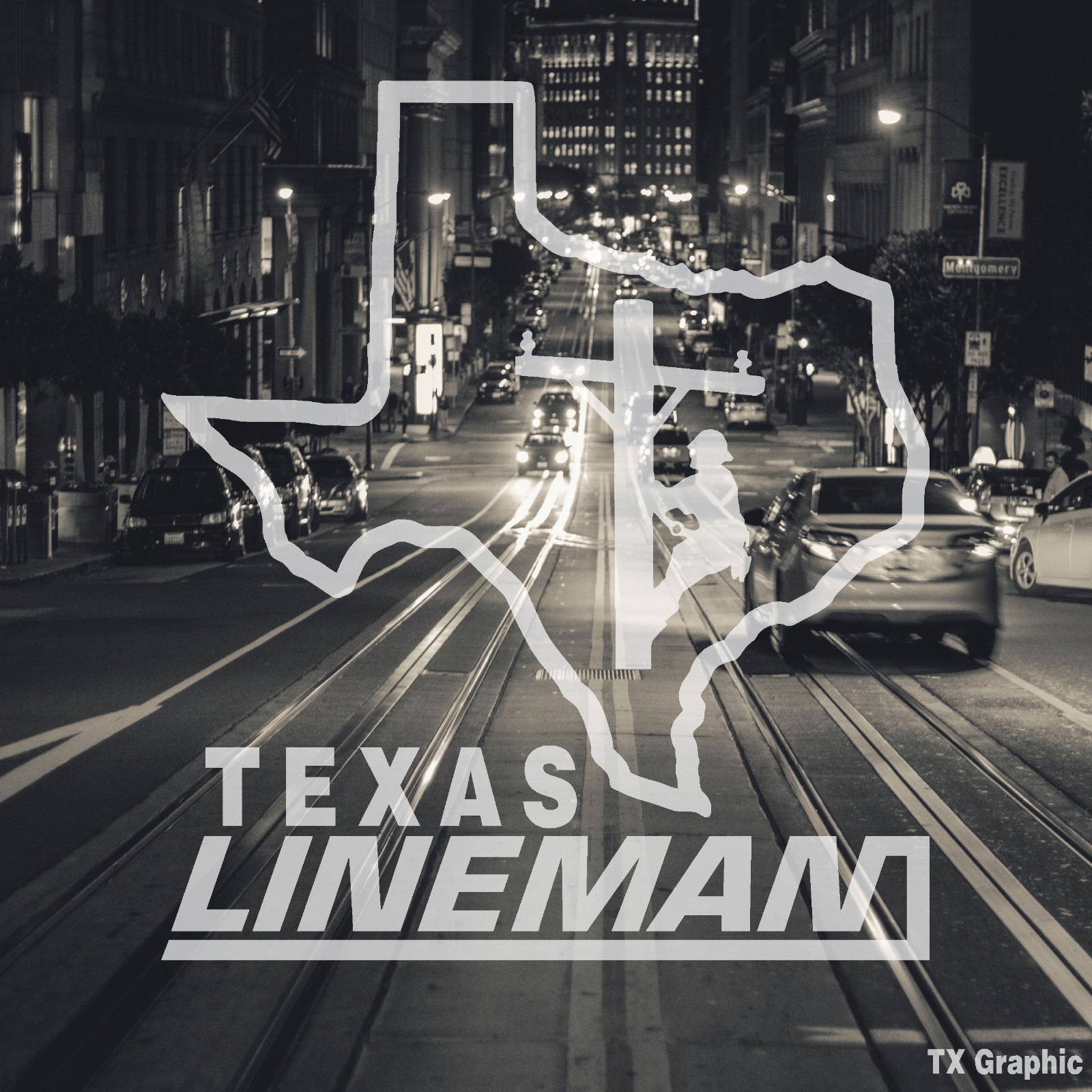 Texas Lineman Decal with Map Electrical Powerline Technician Lineworker Electric