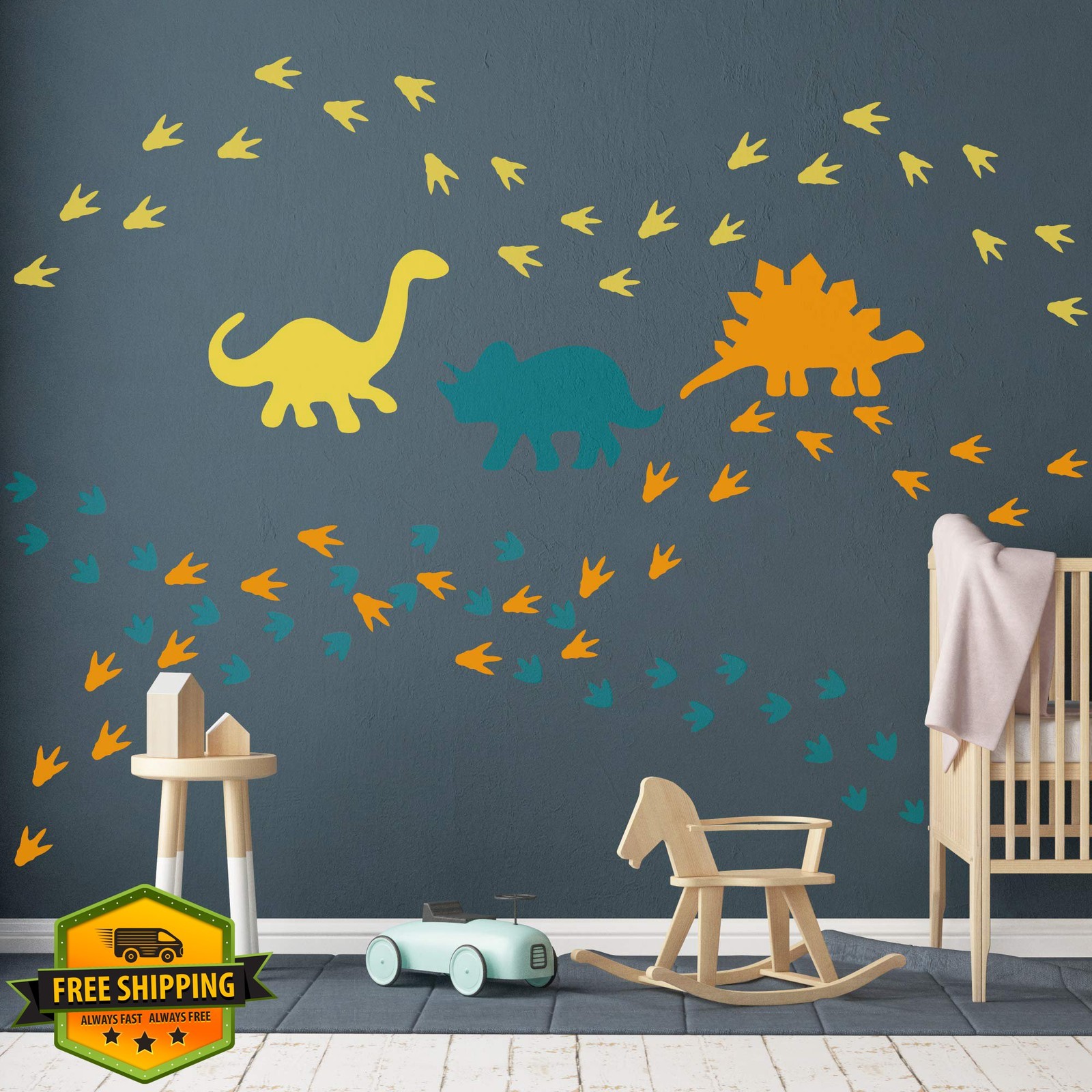 GULIGULI Dinosaur Footprint Decals