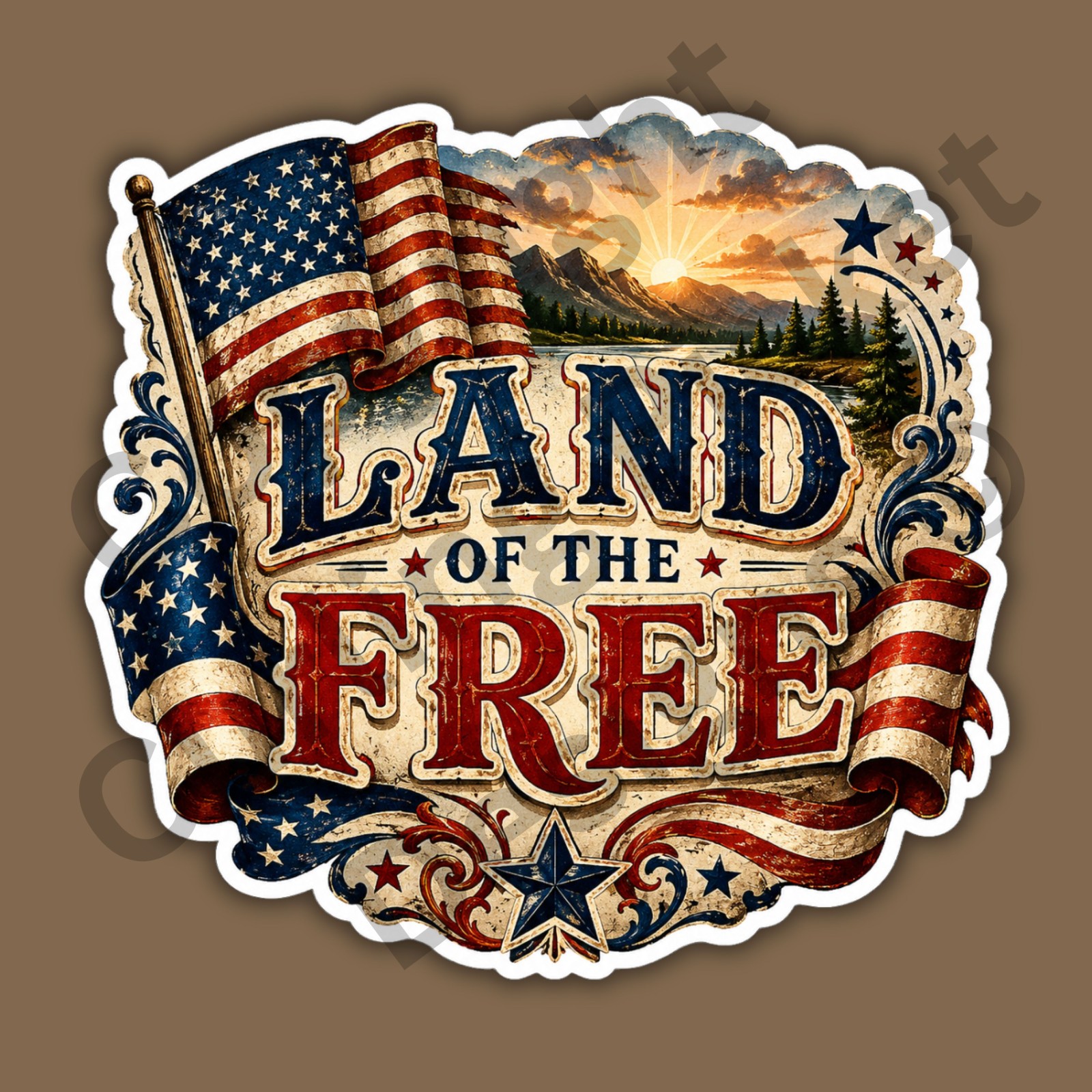 2-Pack Patriotic 3" Vinyl Sticker Set | America's 250th & Land of the Free