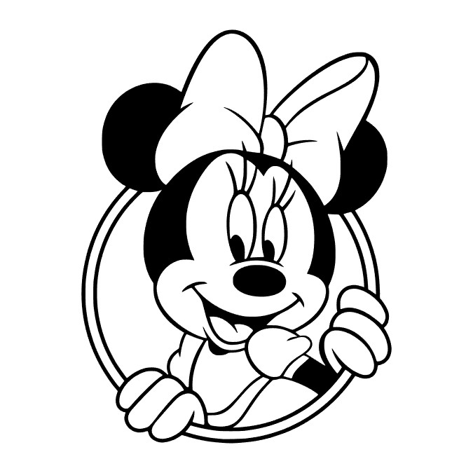 Disney Minnie Mouse Permanent Sticker Decal Oracal 651 4" CHOOSE COLOR