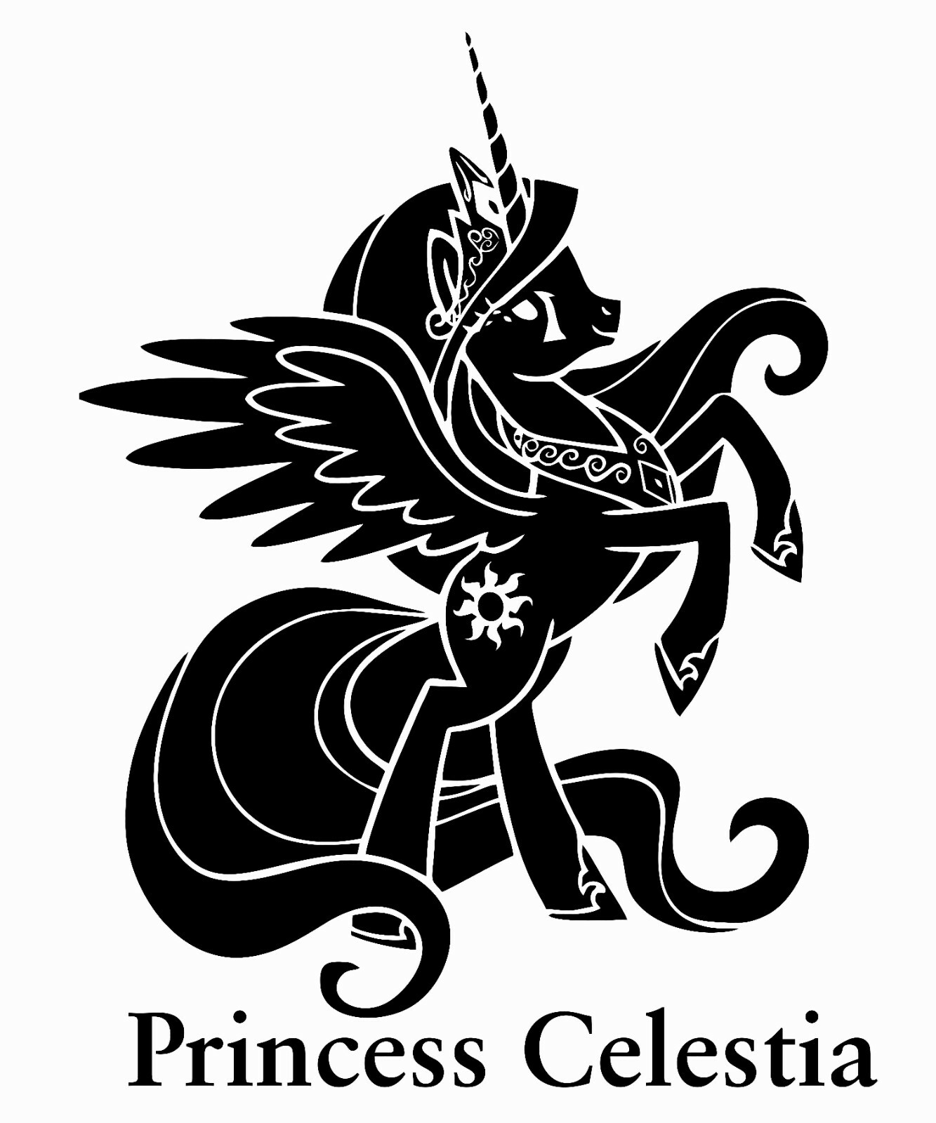 Kids Bedroom Princess Celestia My Little Pony Vinyl Home Design Wall Decal 20×24